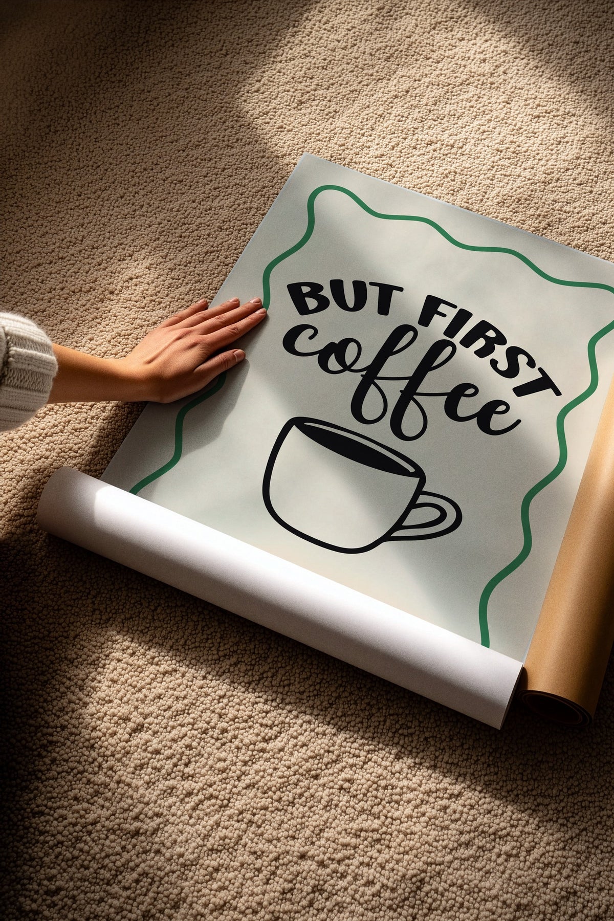BUT FIRST coffee Çerçevesiz Poster