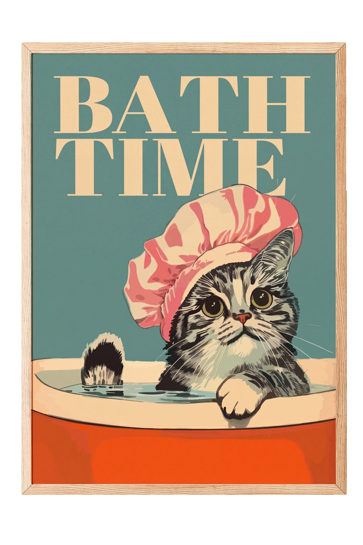 BATH TIME Poster – Ahşap Çerçeveli Tablo