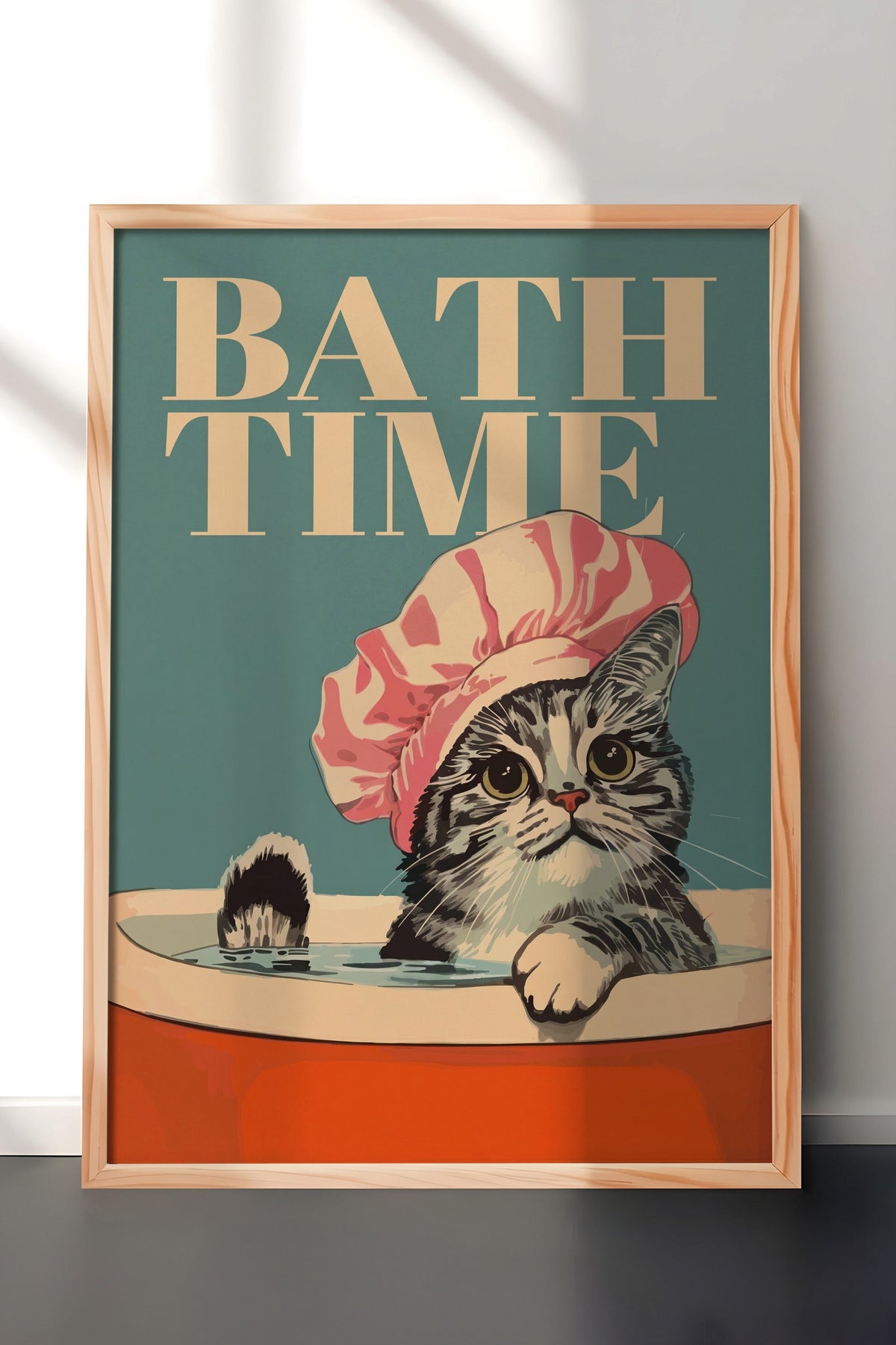 BATH TIME Poster – Ahşap Çerçeveli Tablo