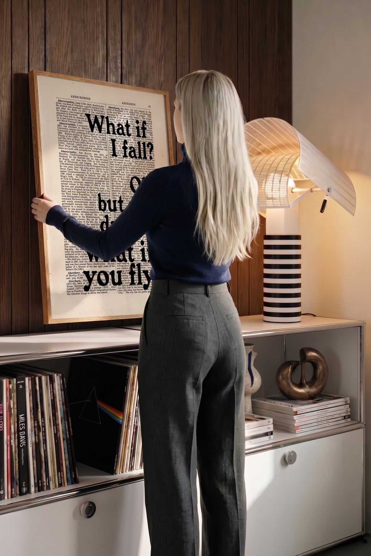 What if I fall? Oh, but my darling, what if you fly? Poster – Ahşap Çerçeveli Tablo