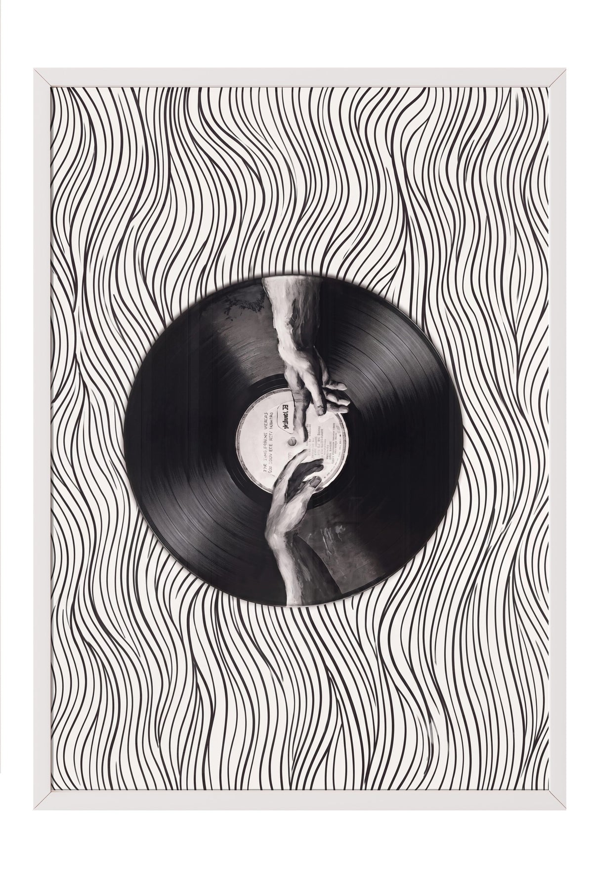 Vinil Dokunuşu Poster – Beyaz Çerçeveli Tablo