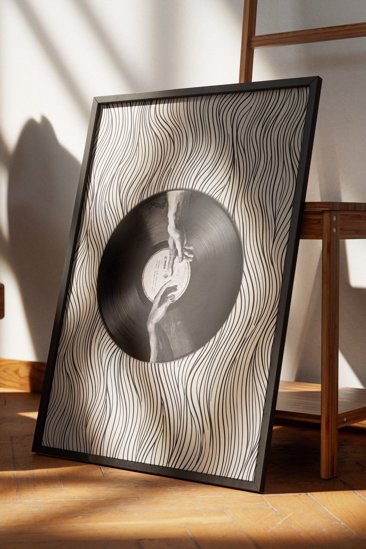 Vinil Dokunuşu Poster – Siyah Çerçeveli Tablo