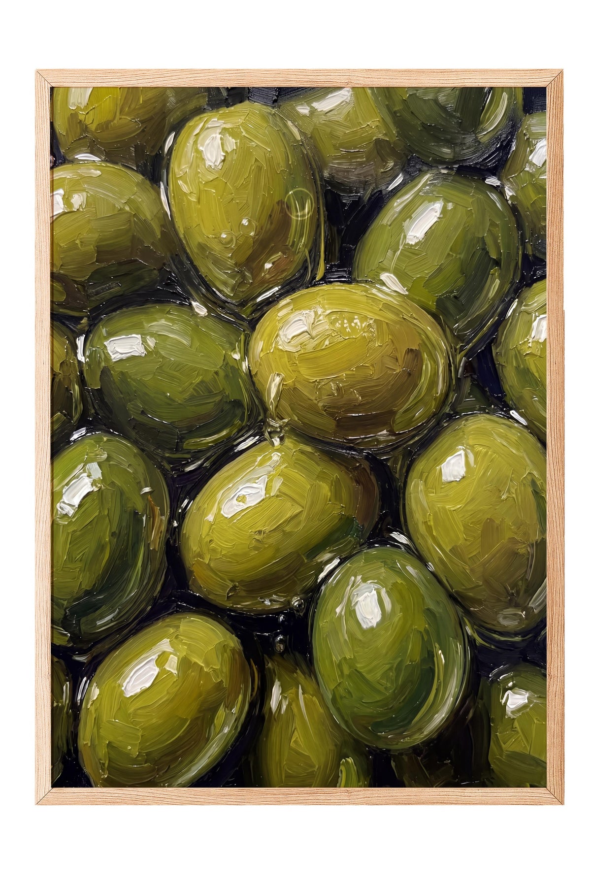 Zeytin Görselleri Poster – Ahşap Çerçeveli Tablo