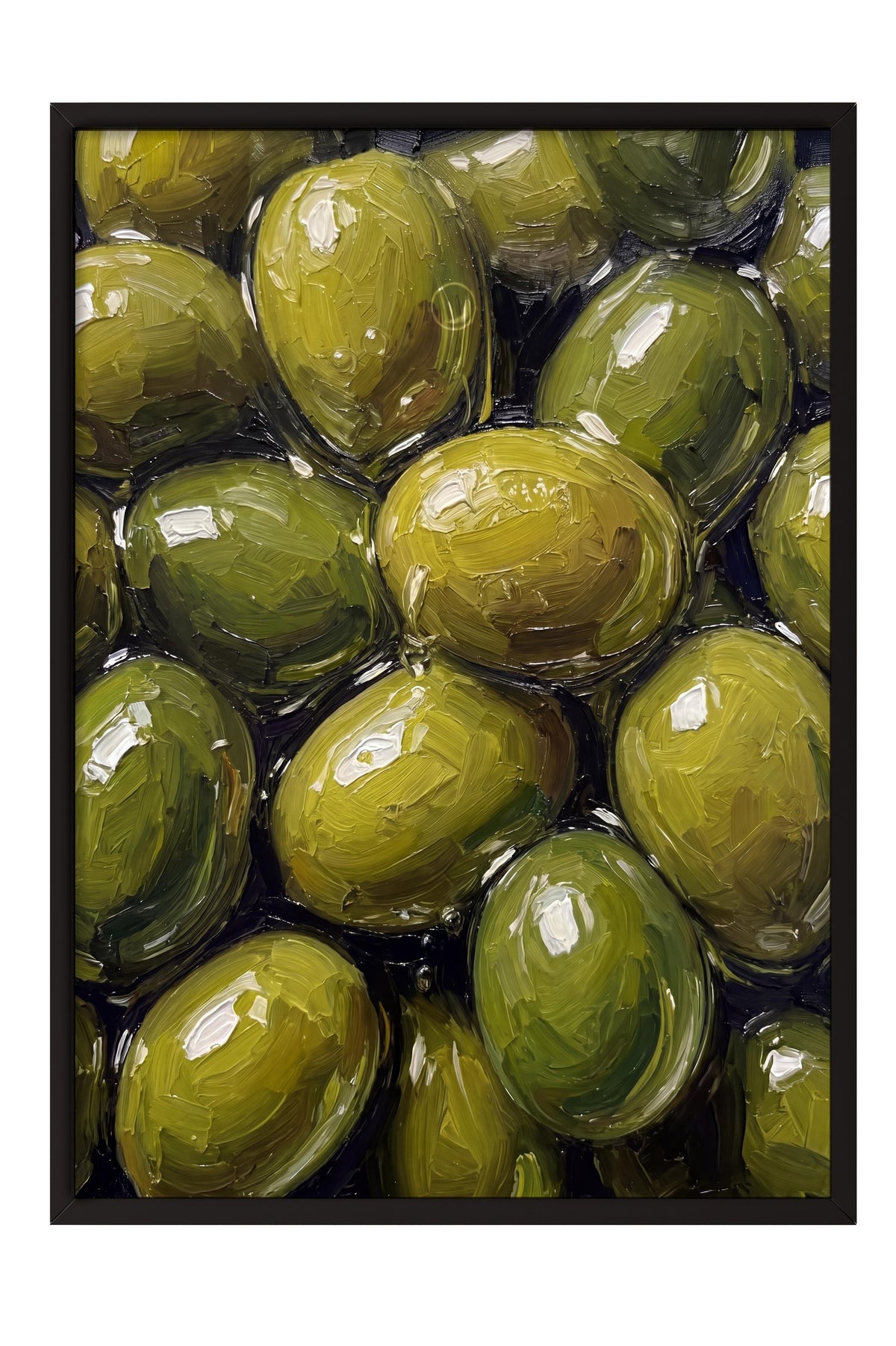Zeytin Görselleri Poster – Siyah Çerçeveli Tablo