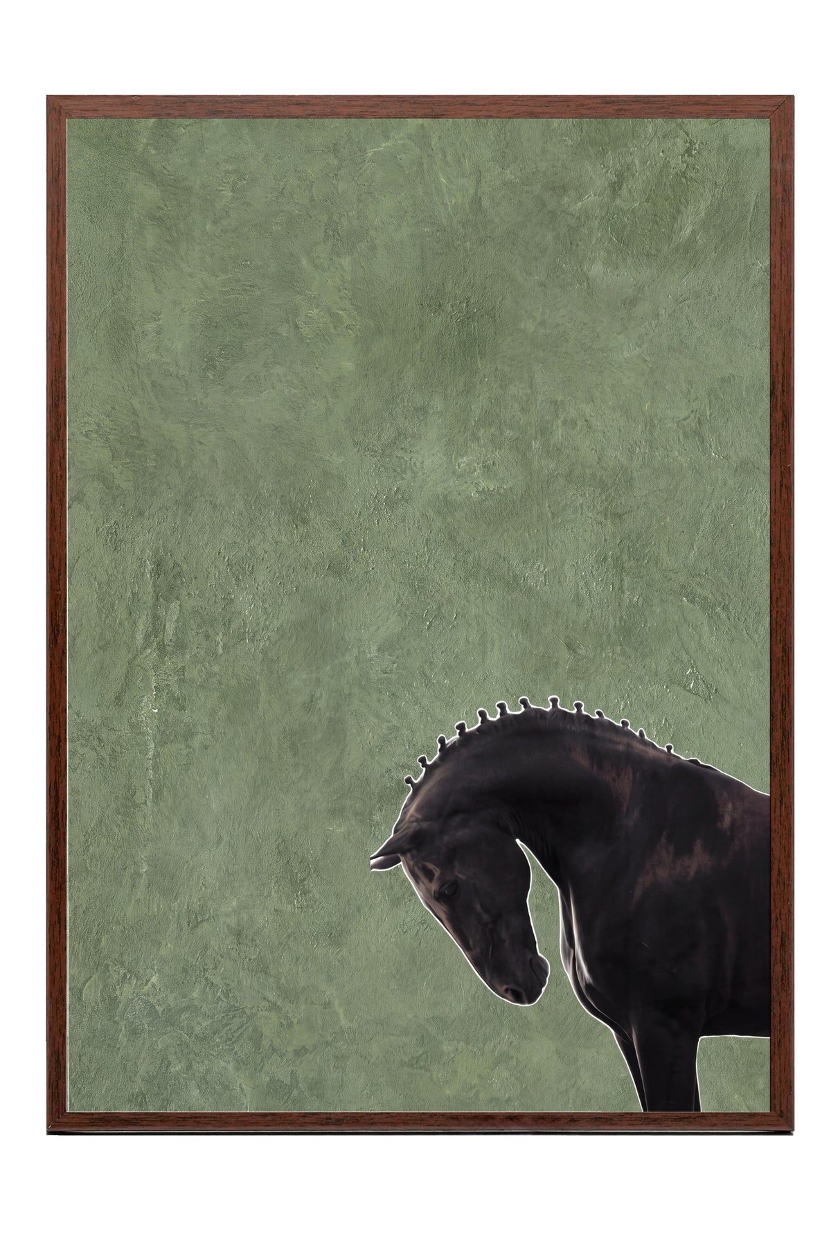 At figürü Poster – Kahverengi Çerçeveli Tablo