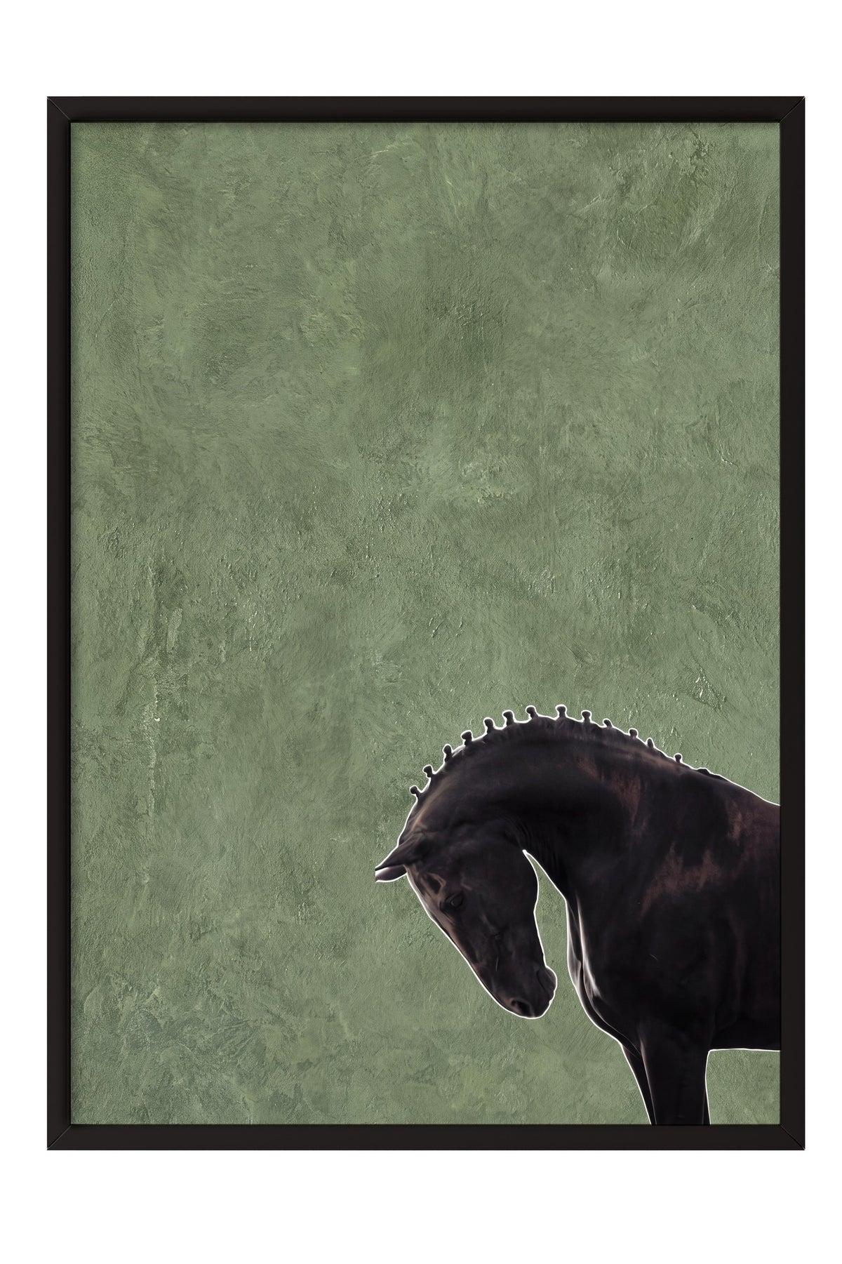 At figürü Poster – Siyah Çerçeveli Tablo