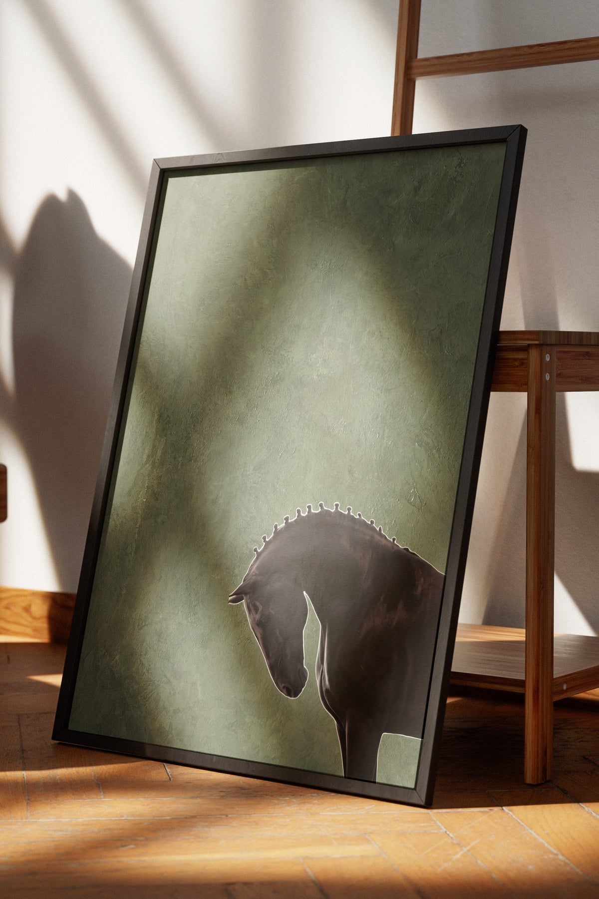 At figürü Poster – Siyah Çerçeveli Tablo