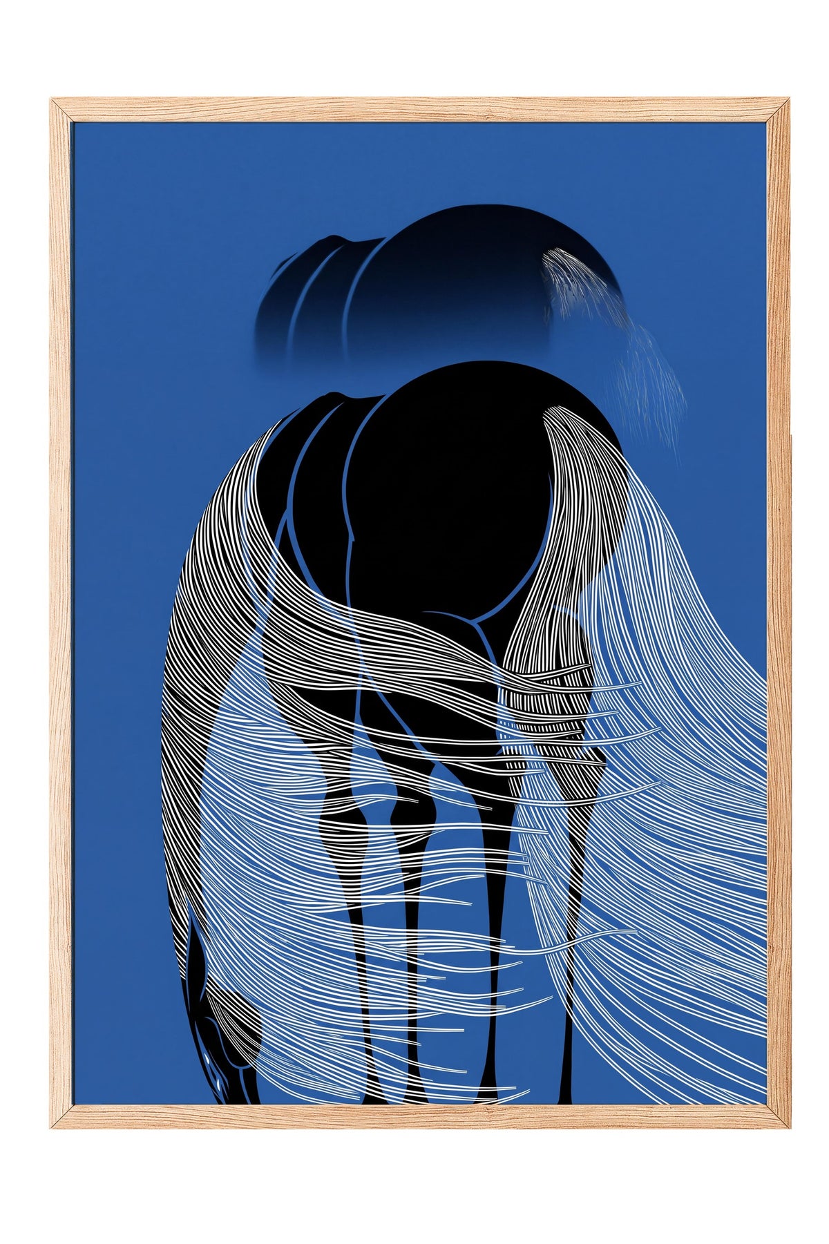 Soyut At Poster – Ahşap Çerçeveli Tablo