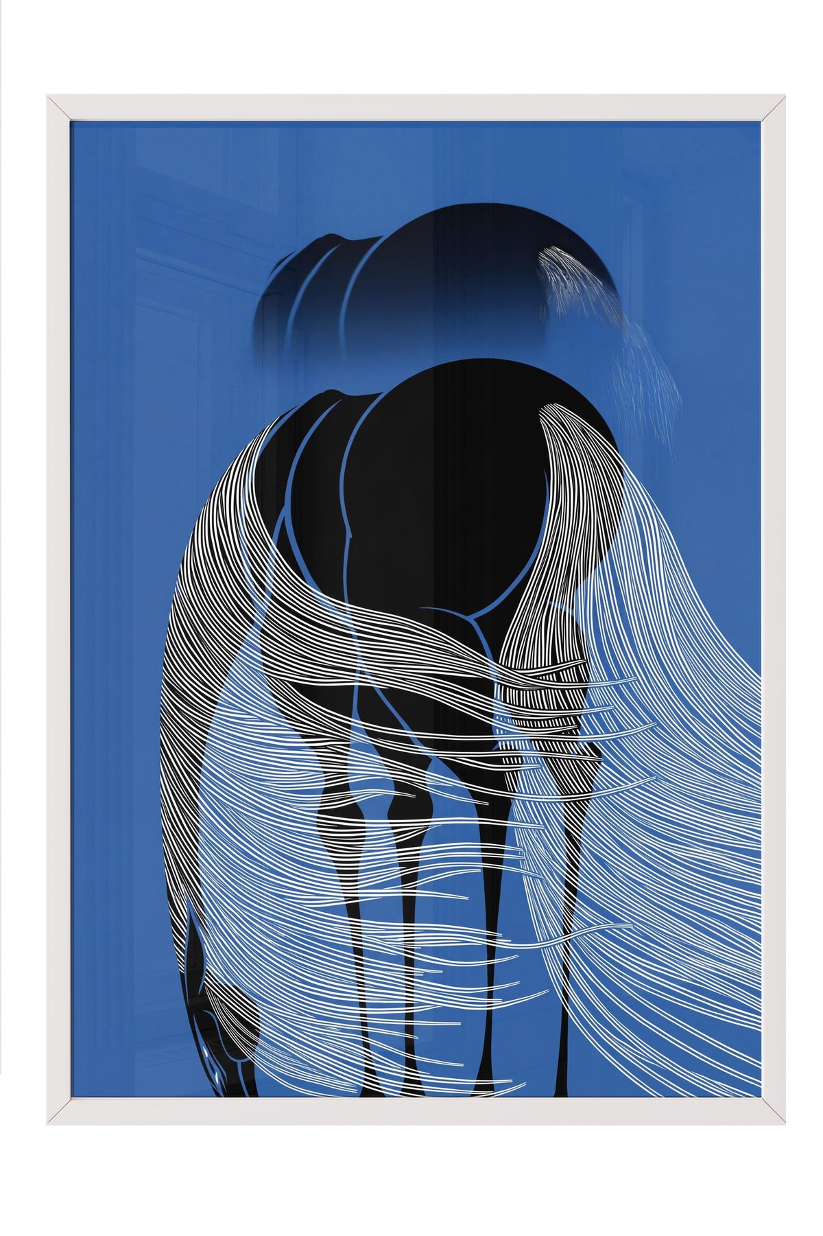 Soyut At Poster – Beyaz Çerçeveli Tablo