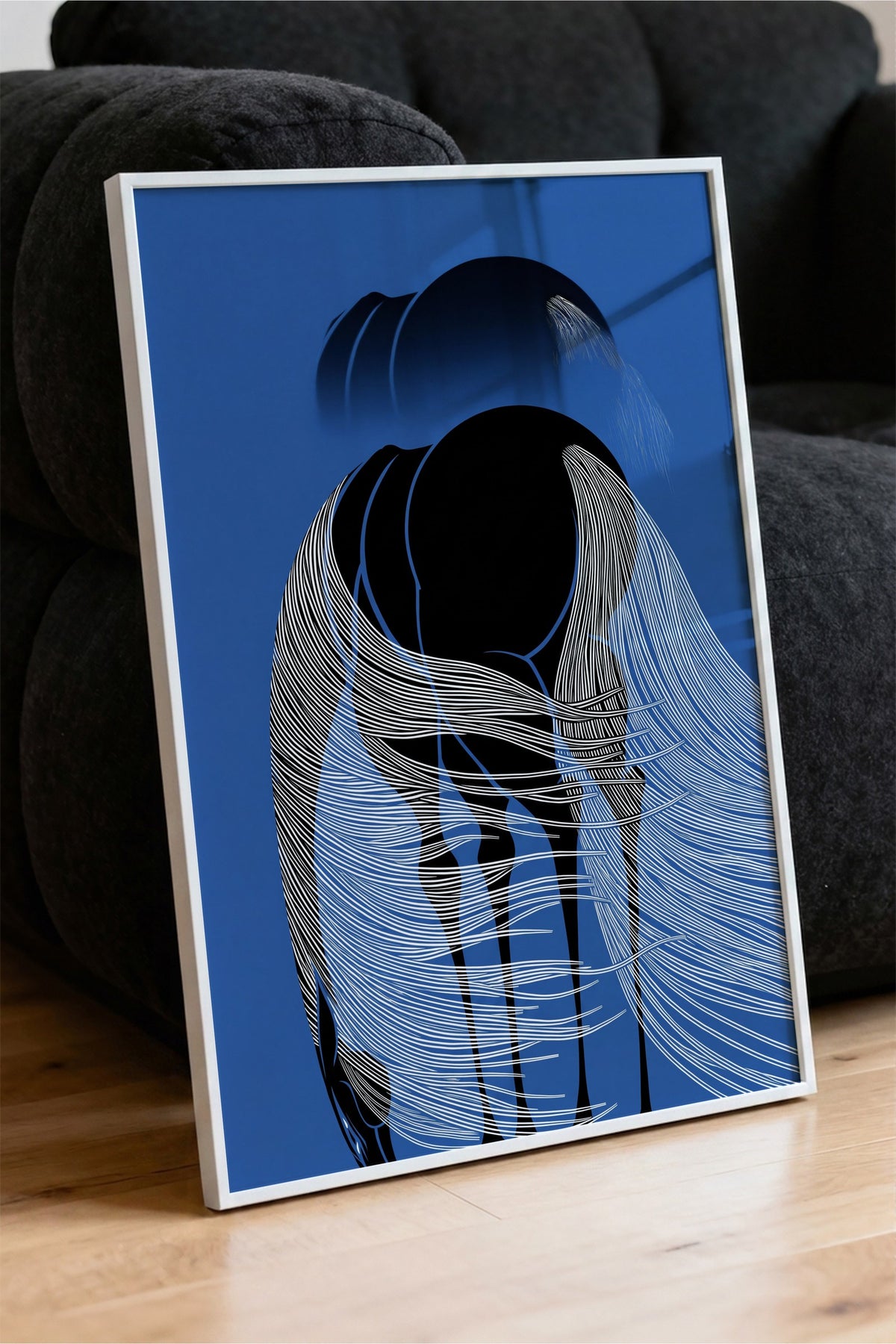 Soyut At Poster – Beyaz Çerçeveli Tablo