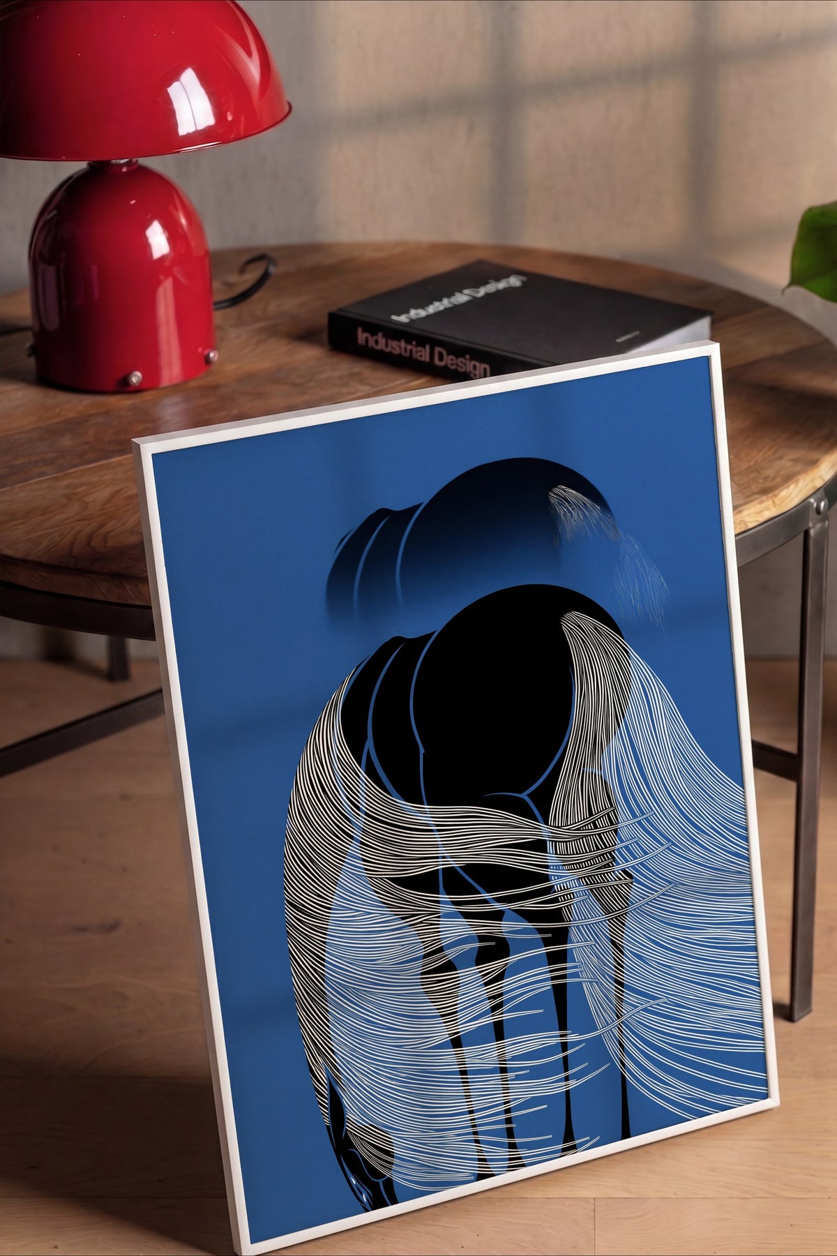 Soyut At Poster – Beyaz Çerçeveli Tablo