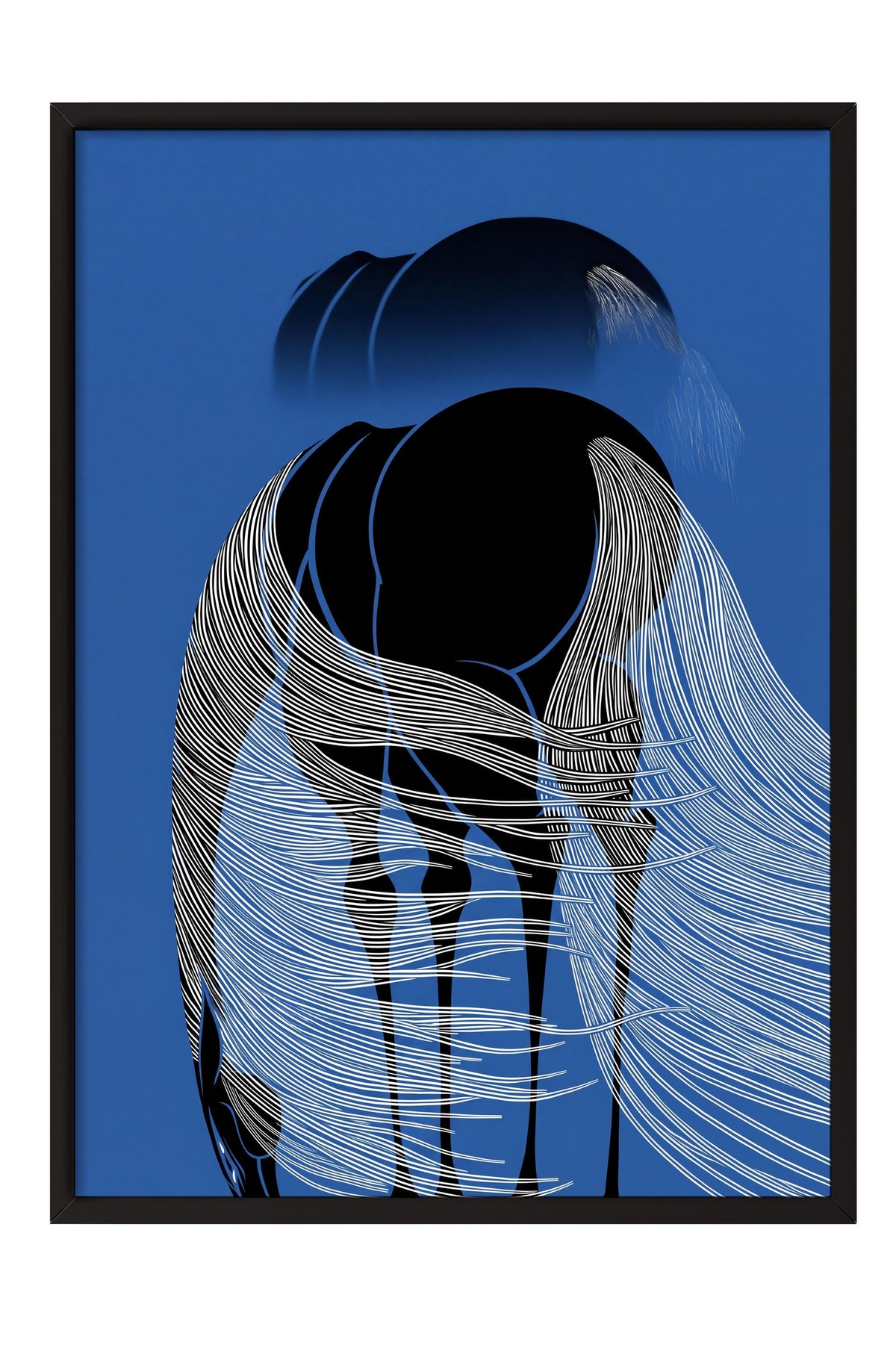 Soyut At Poster – Siyah Çerçeveli Tablo