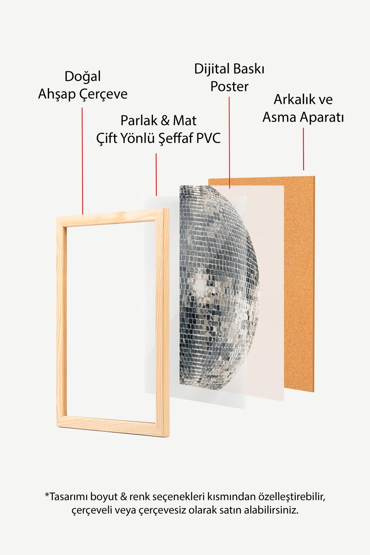 Disko Topu Poster – Ahşap Çerçeveli Tablo