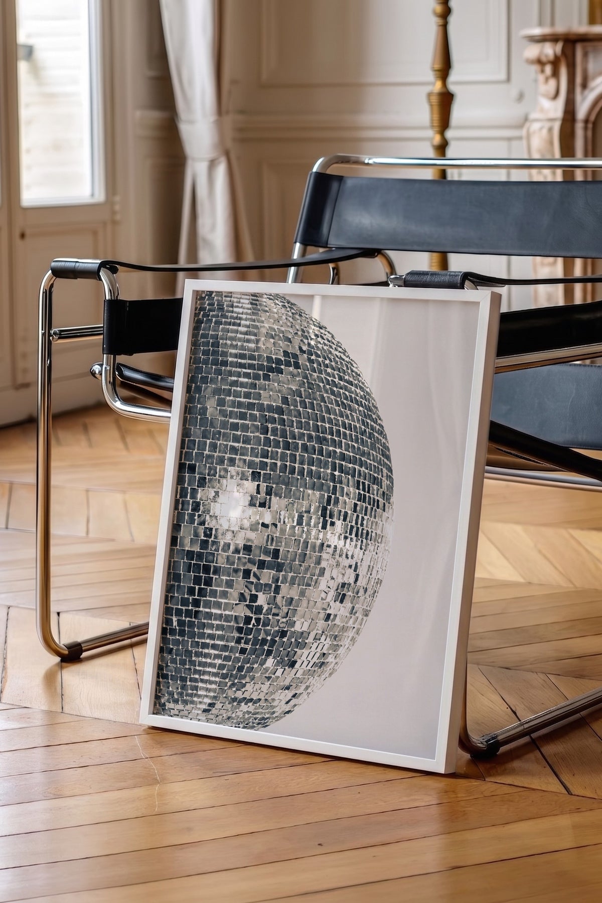 Disko Topu Poster – Beyaz Çerçeveli Tablo
