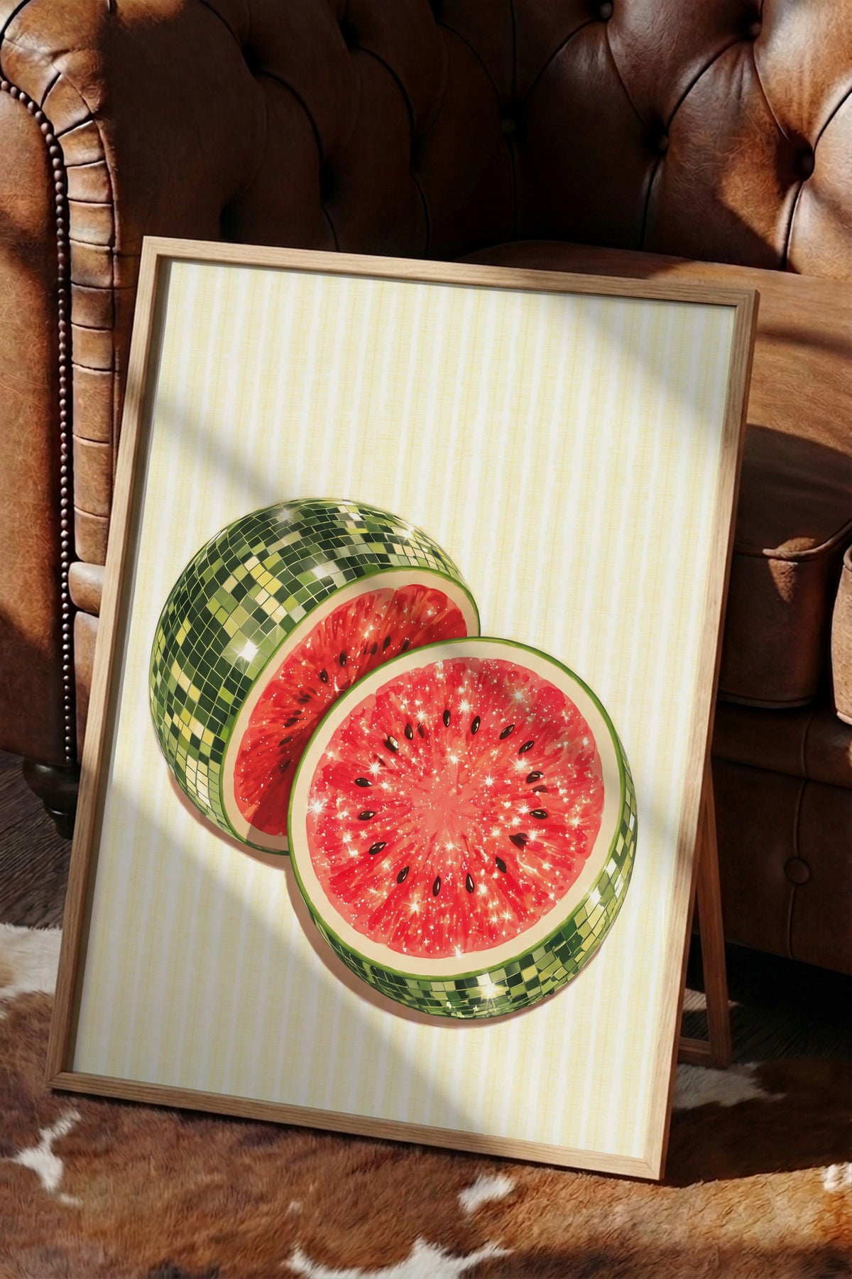 Disko Karpuz Poster – Ahşap Çerçeveli Tablo