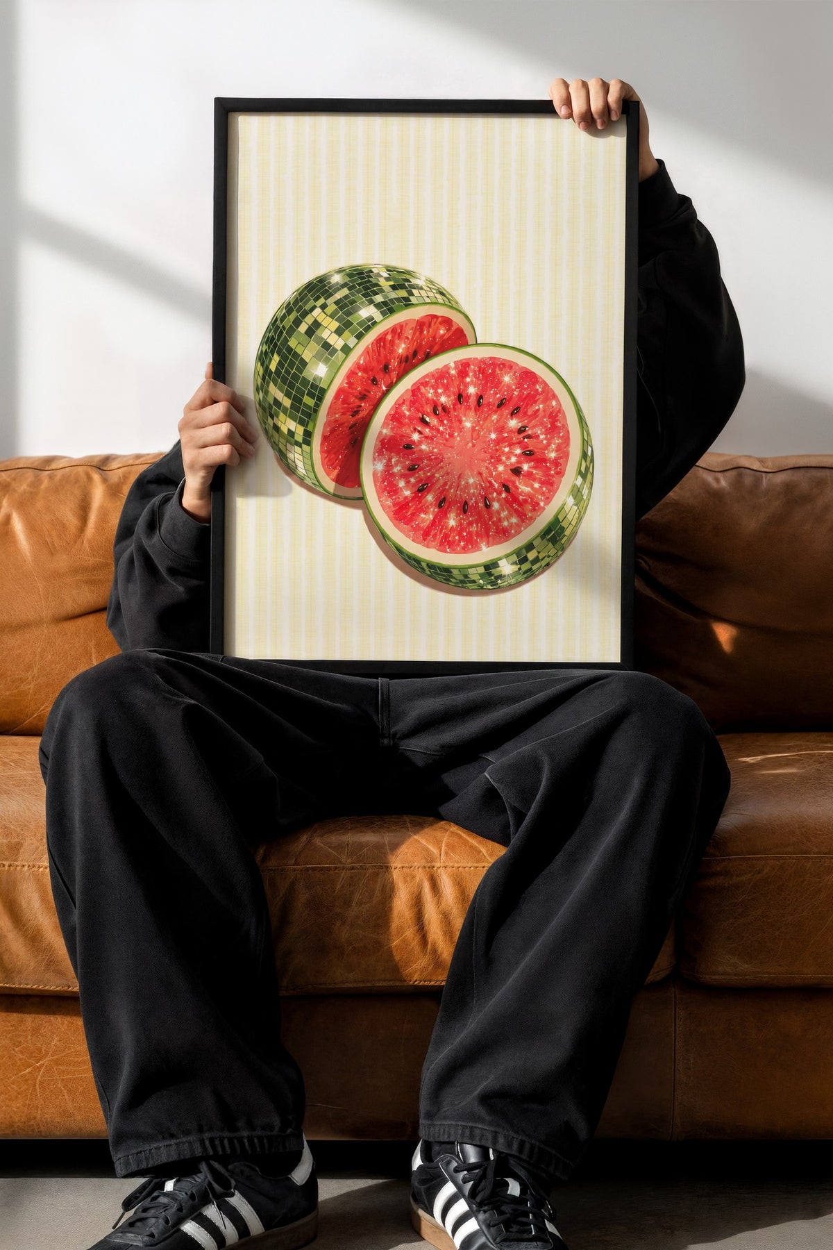 Disko Karpuz Poster – Siyah Çerçeveli Tablo