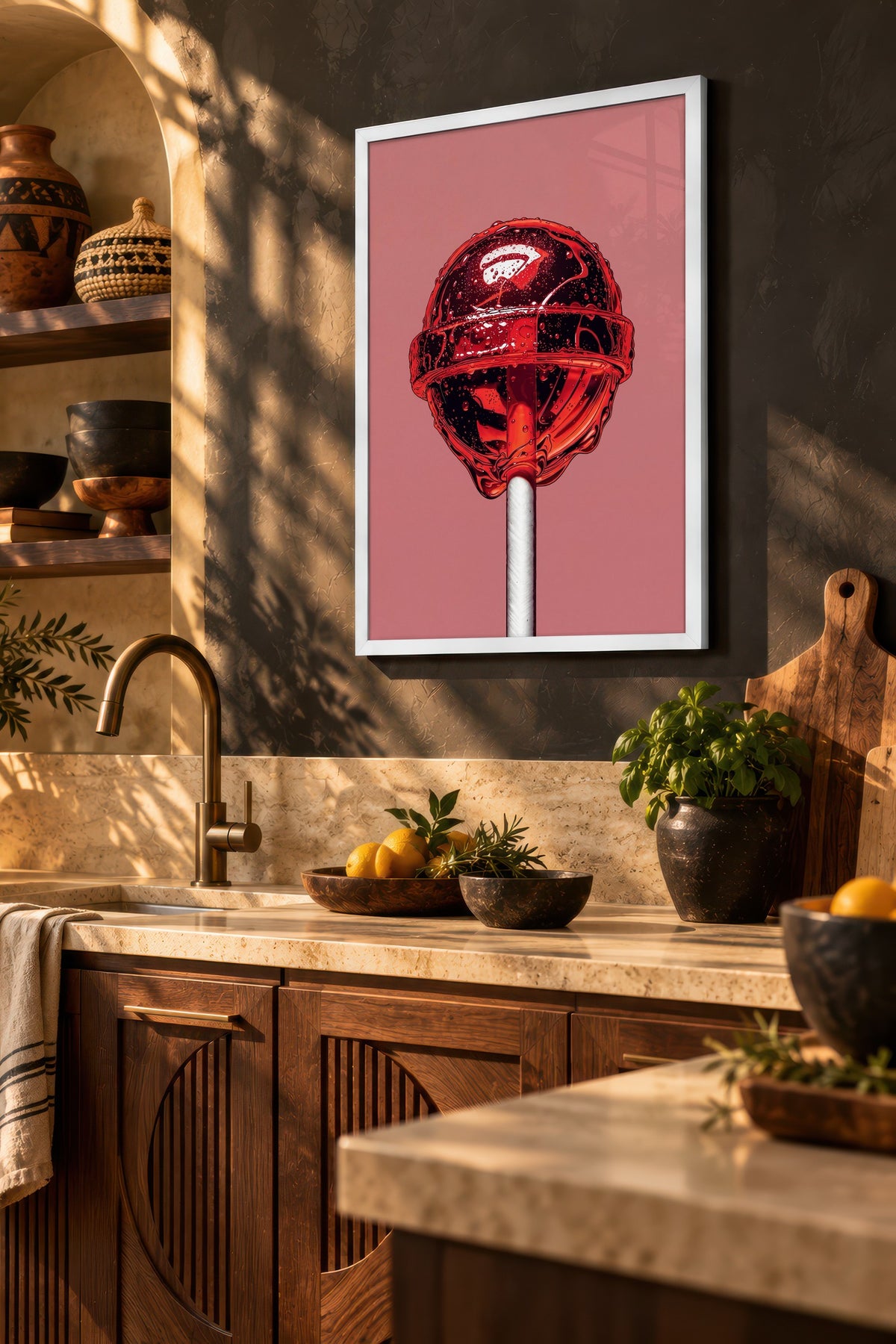 Şekerleme Görseli Poster – Beyaz Çerçeveli Tablo