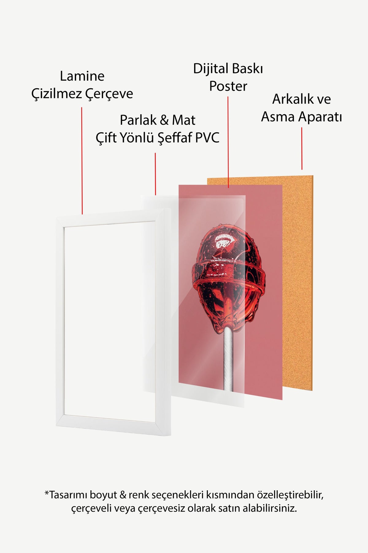 Şekerleme Görseli Poster – Beyaz Çerçeveli Tablo