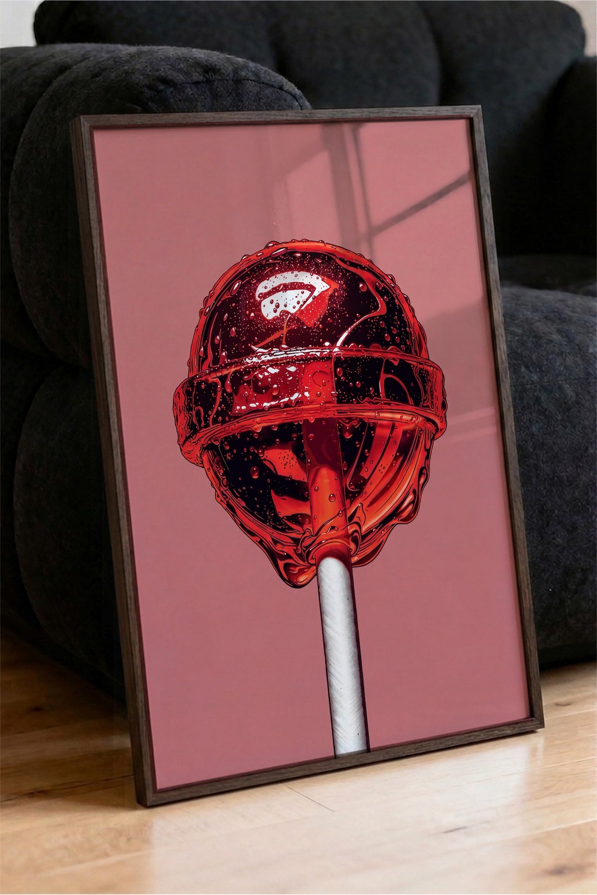 Şekerleme Görseli Poster – Kahverengi Çerçeveli Tablo