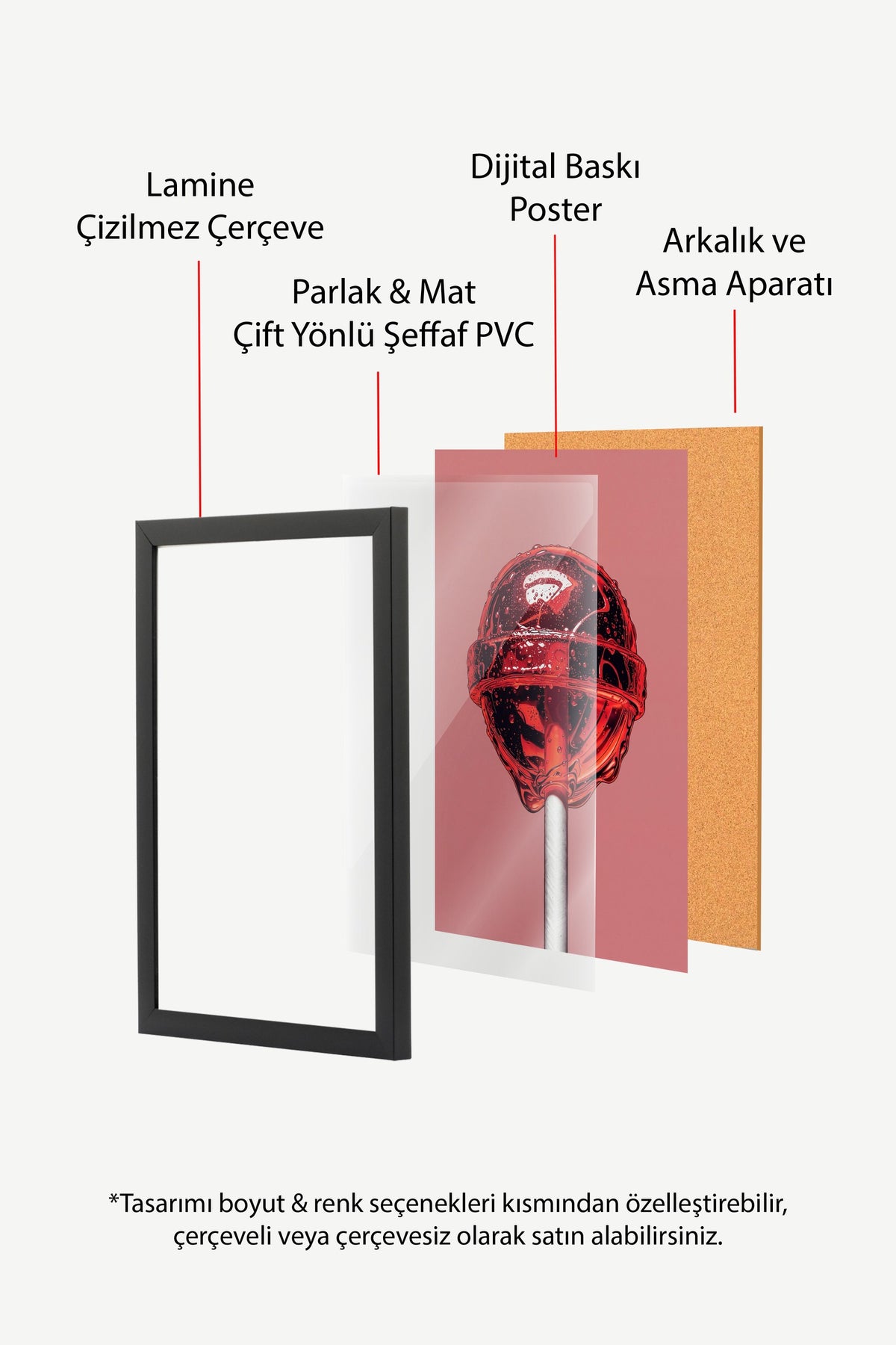Şekerleme Görseli Poster – Siyah Çerçeveli Tablo
