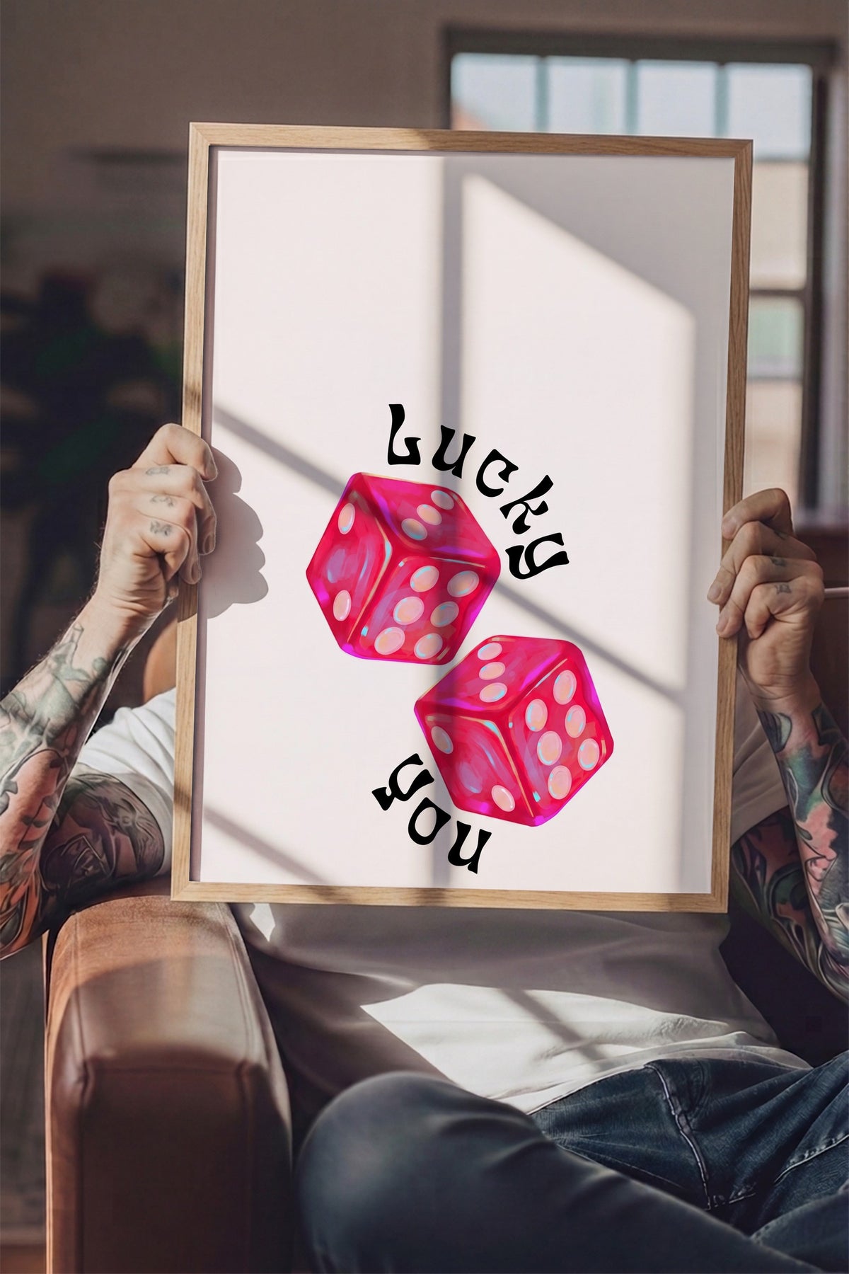 Lucky you Poster – Ahşap Çerçeveli Tablo
