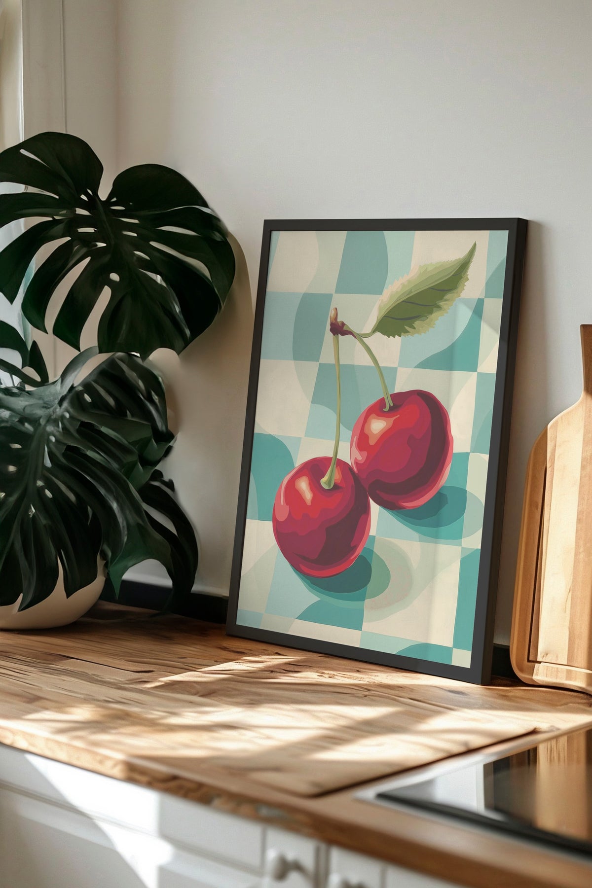 Kirazlar Poster – Siyah Çerçeveli Tablo