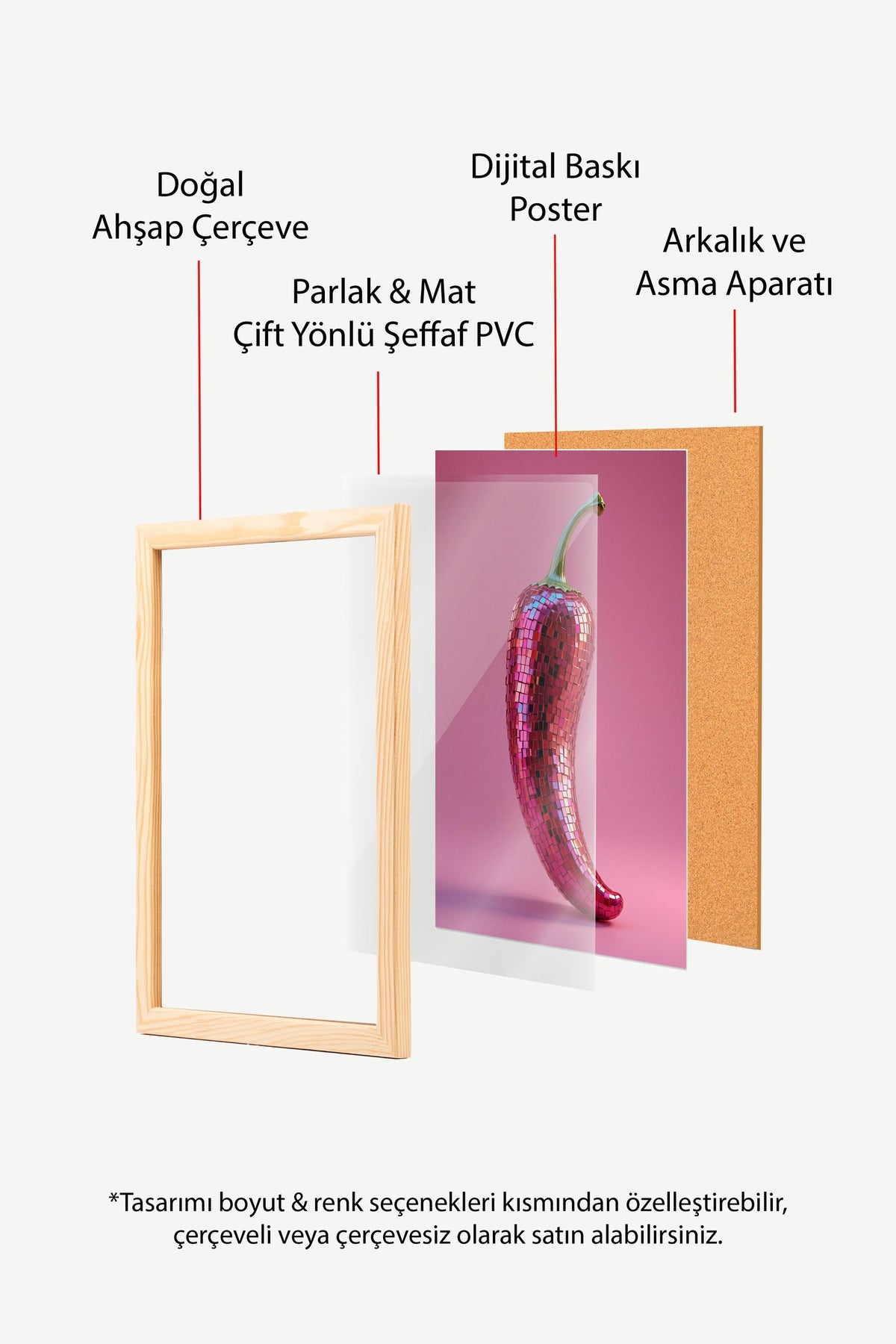 Mozaik Biber Poster – Ahşap Çerçeveli Tablo
