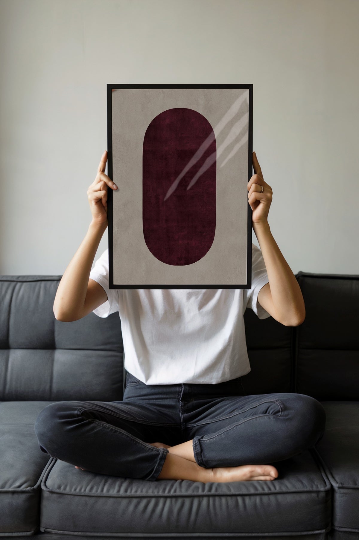 Soyut Geometrik Desen Poster – Siyah Çerçeveli Tablo