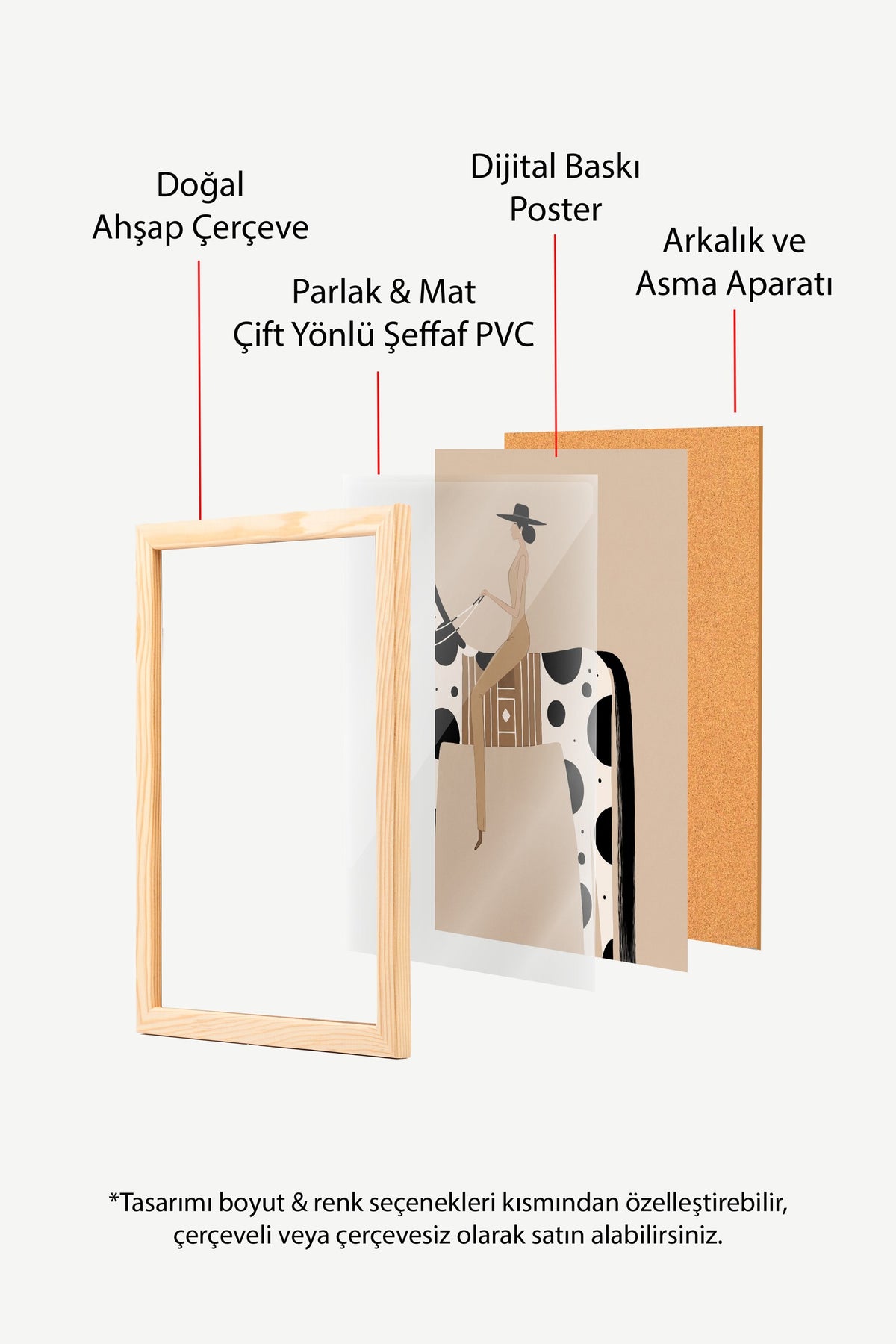 Kadın ve At Poster – Ahşap Çerçeveli Tablo