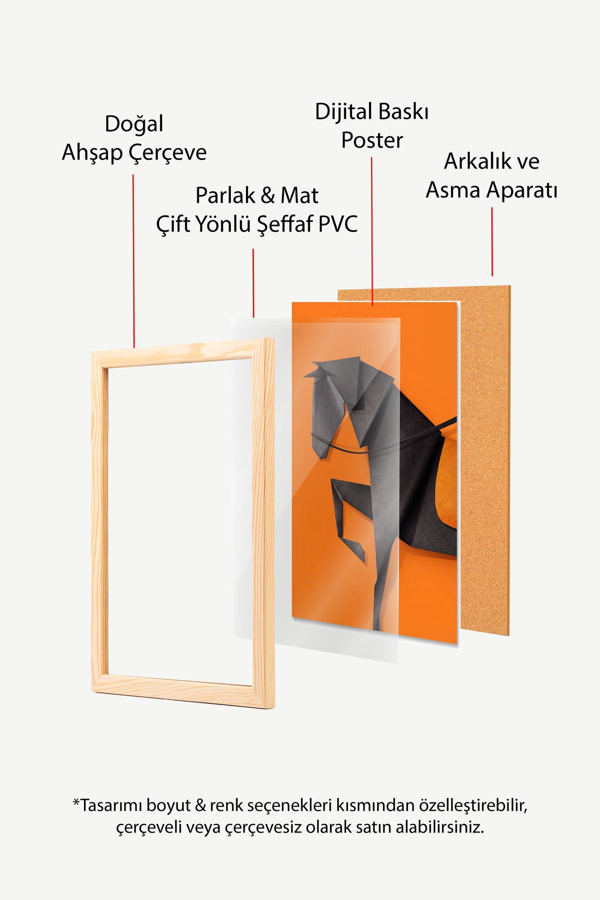 Origami At Poster – Ahşap Çerçeveli Tablo