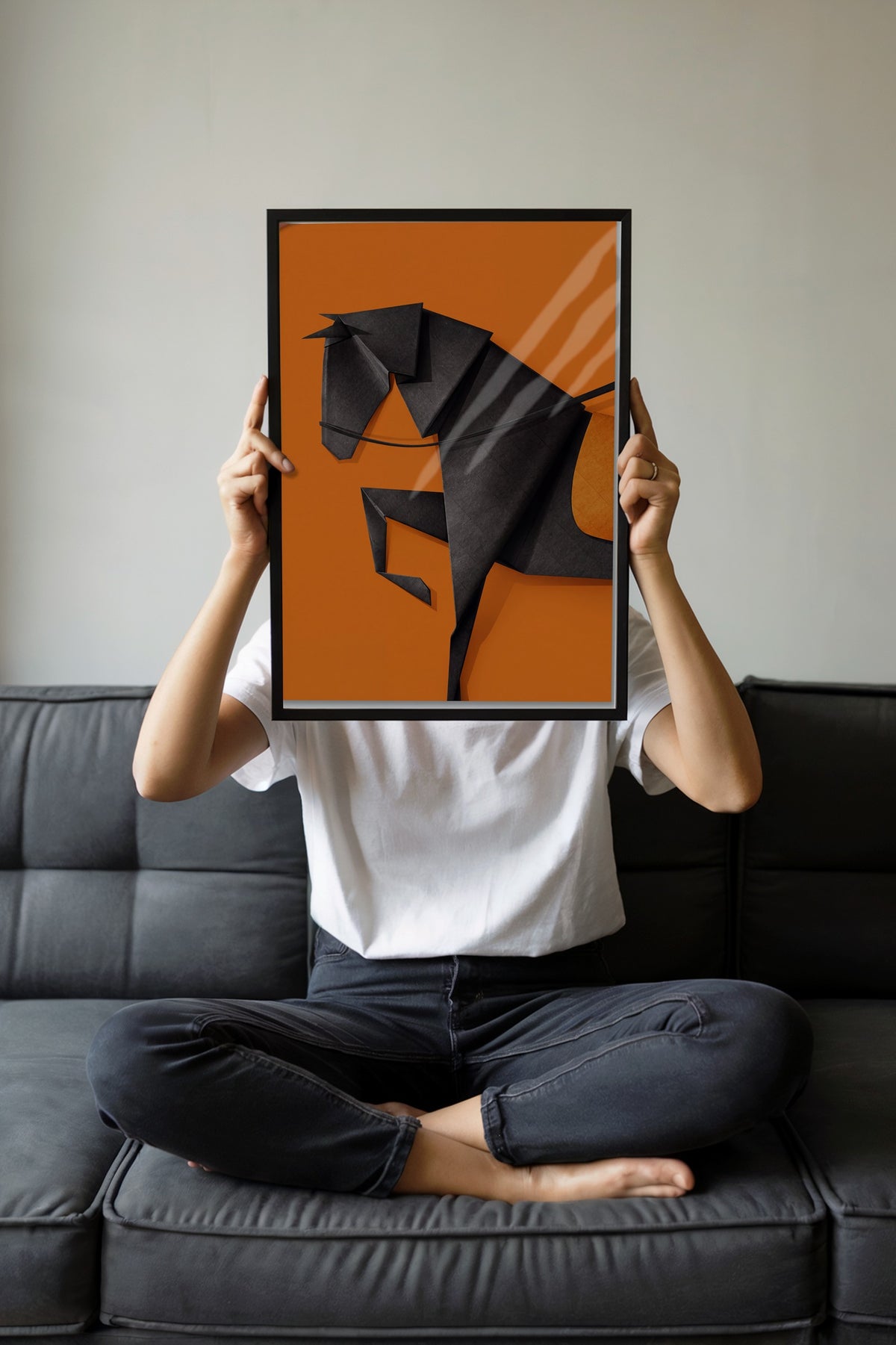 Origami At Poster – Siyah Çerçeveli Tablo