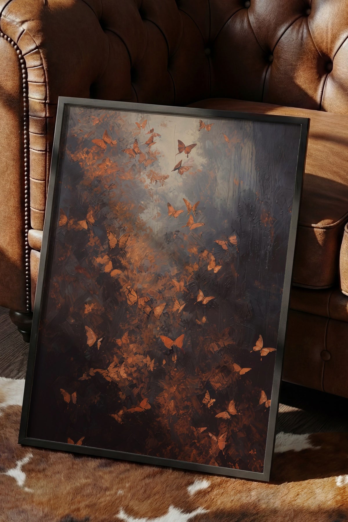 Kelebekler Poster – Siyah Çerçeveli Tablo