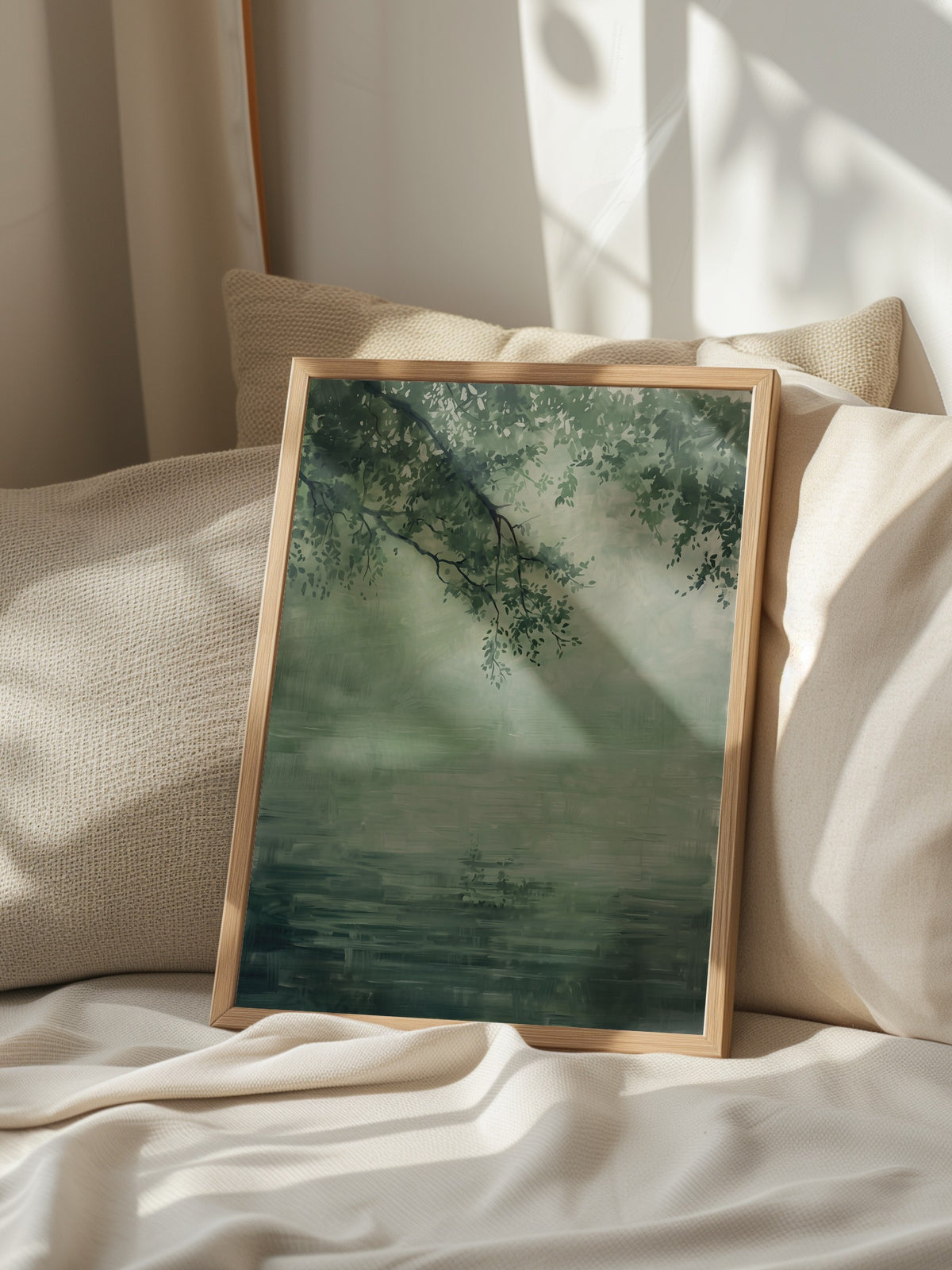 Doğal Huzur Poster – Ahşap Çerçeveli Tablo