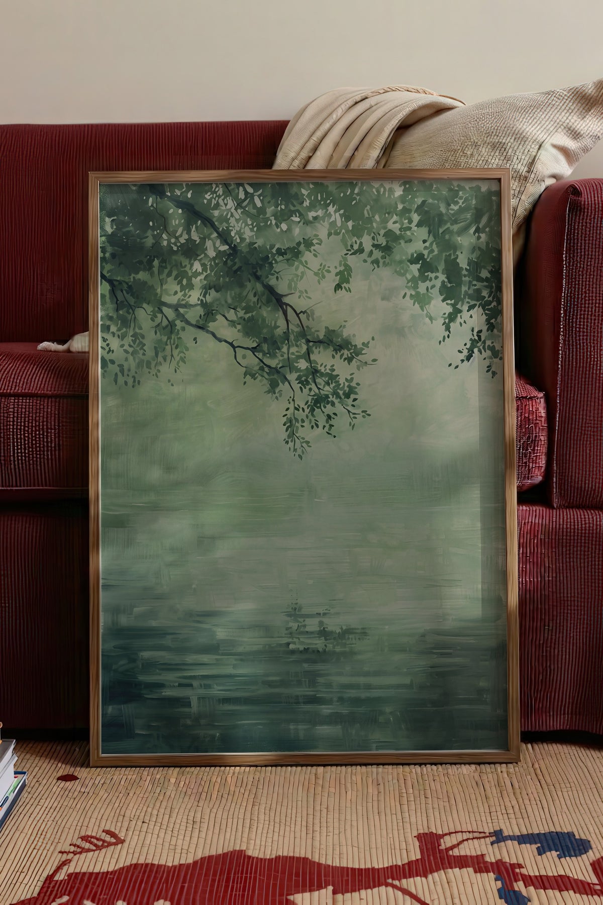 Doğal Huzur Poster – Kahverengi Çerçeveli Tablo