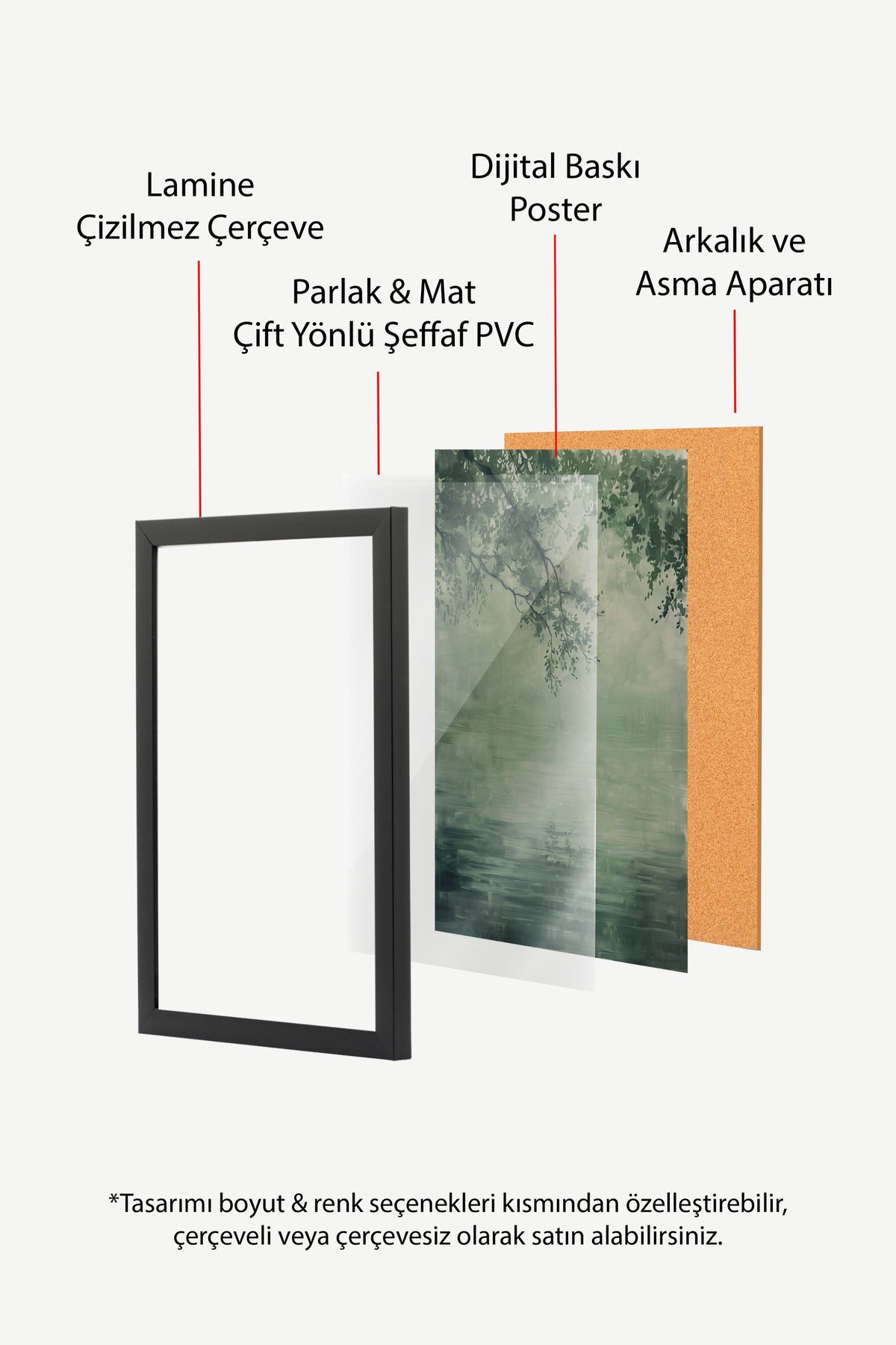 Doğal Huzur Poster – Siyah Çerçeveli Tablo