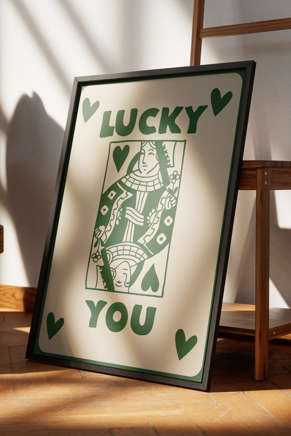 LUCKY YOU Poster – Siyah Çerçeveli Tablo