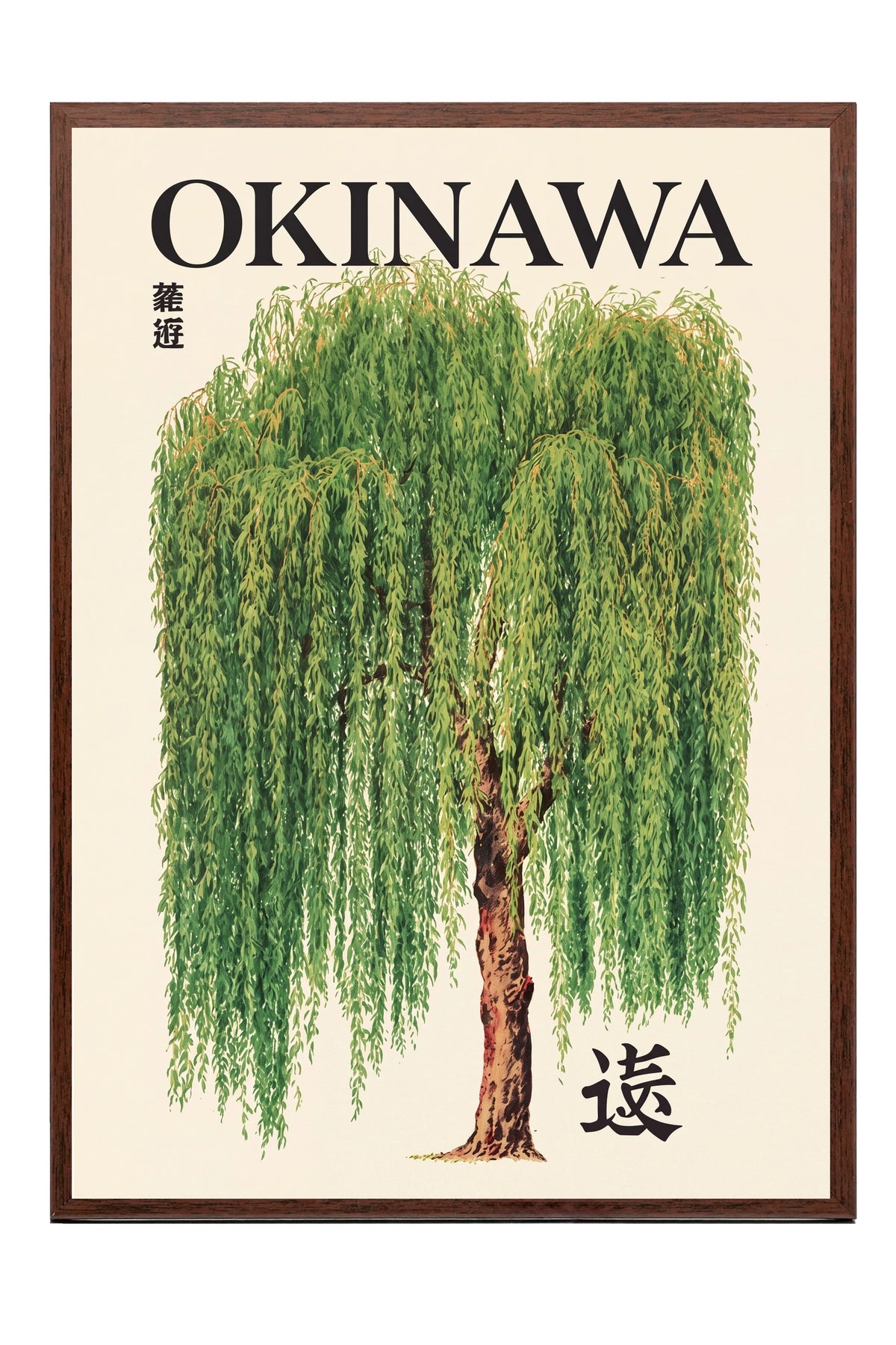 OKINAWA Poster – Kahverengi Çerçeveli Tablo