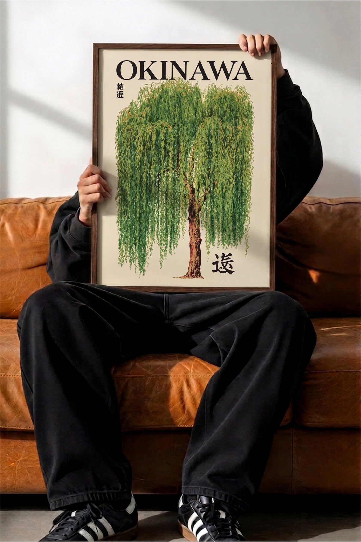 OKINAWA Poster – Kahverengi Çerçeveli Tablo