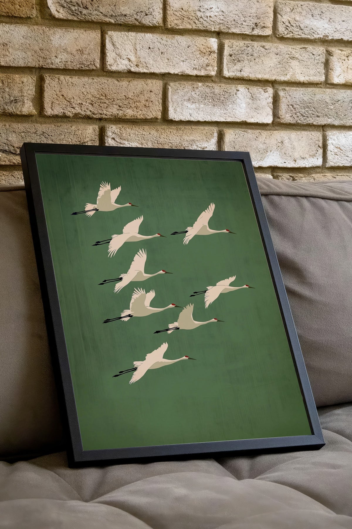 Uçan Turnalar Poster – Siyah Çerçeveli Tablo