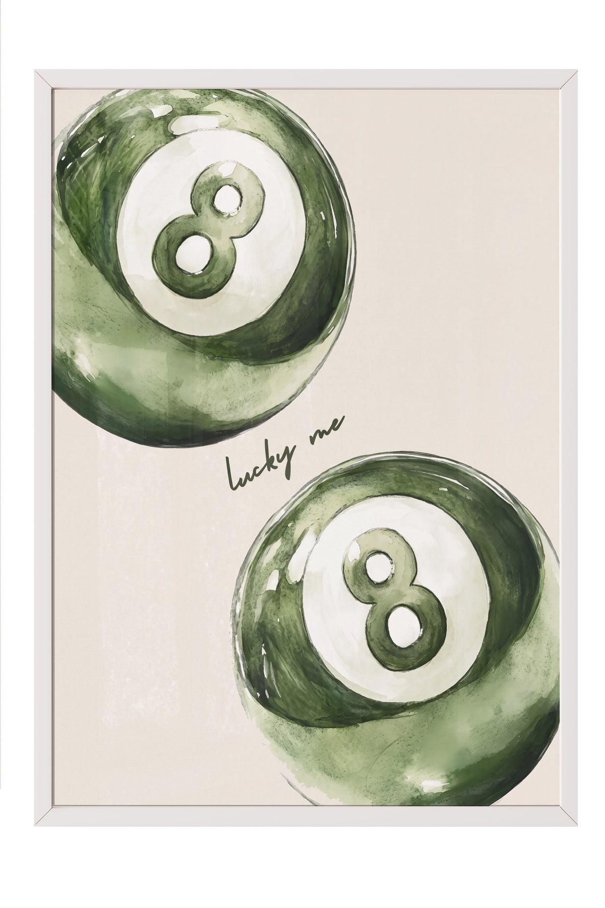 lucky me Poster – Beyaz Çerçeveli Tablo