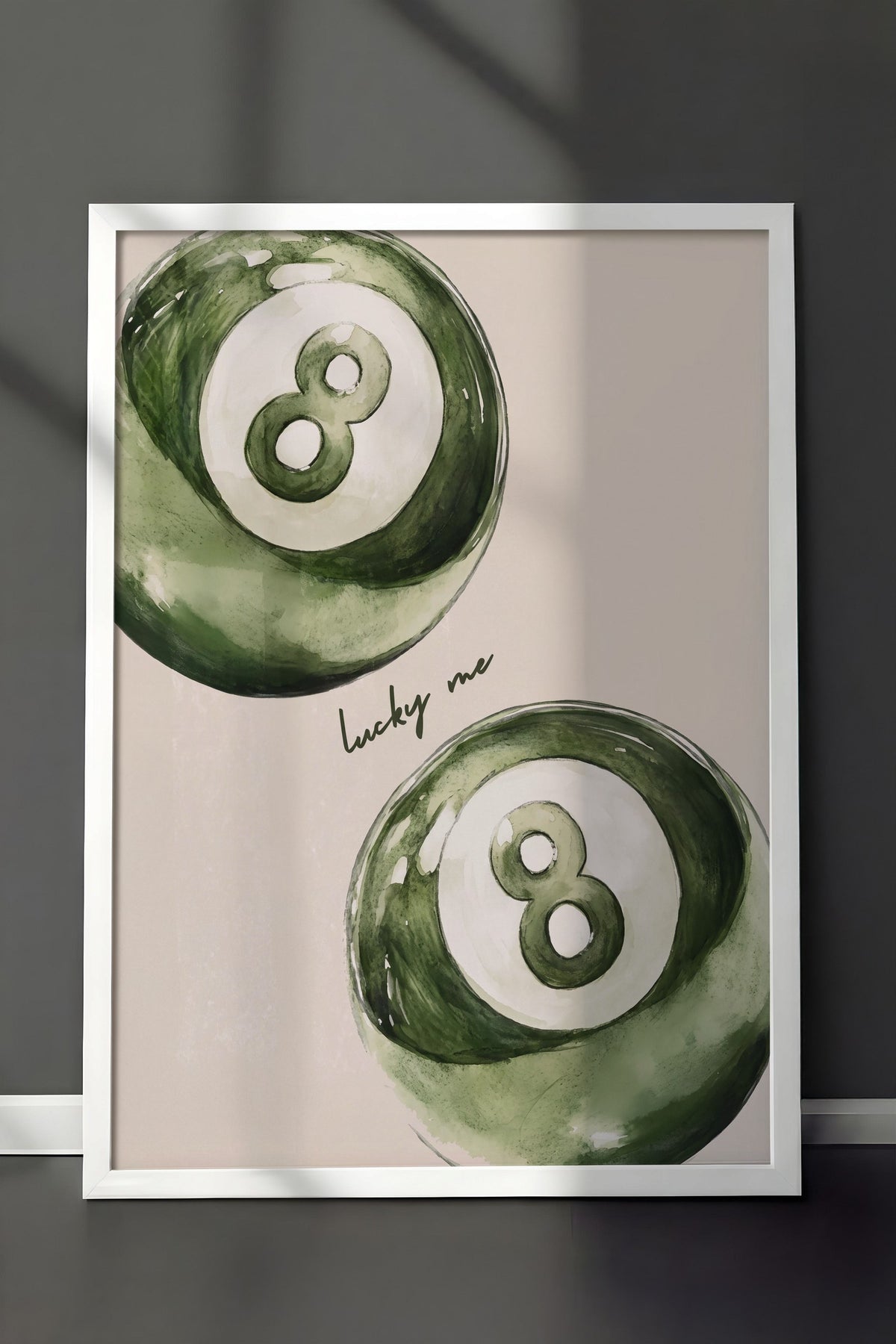 lucky me Poster – Beyaz Çerçeveli Tablo