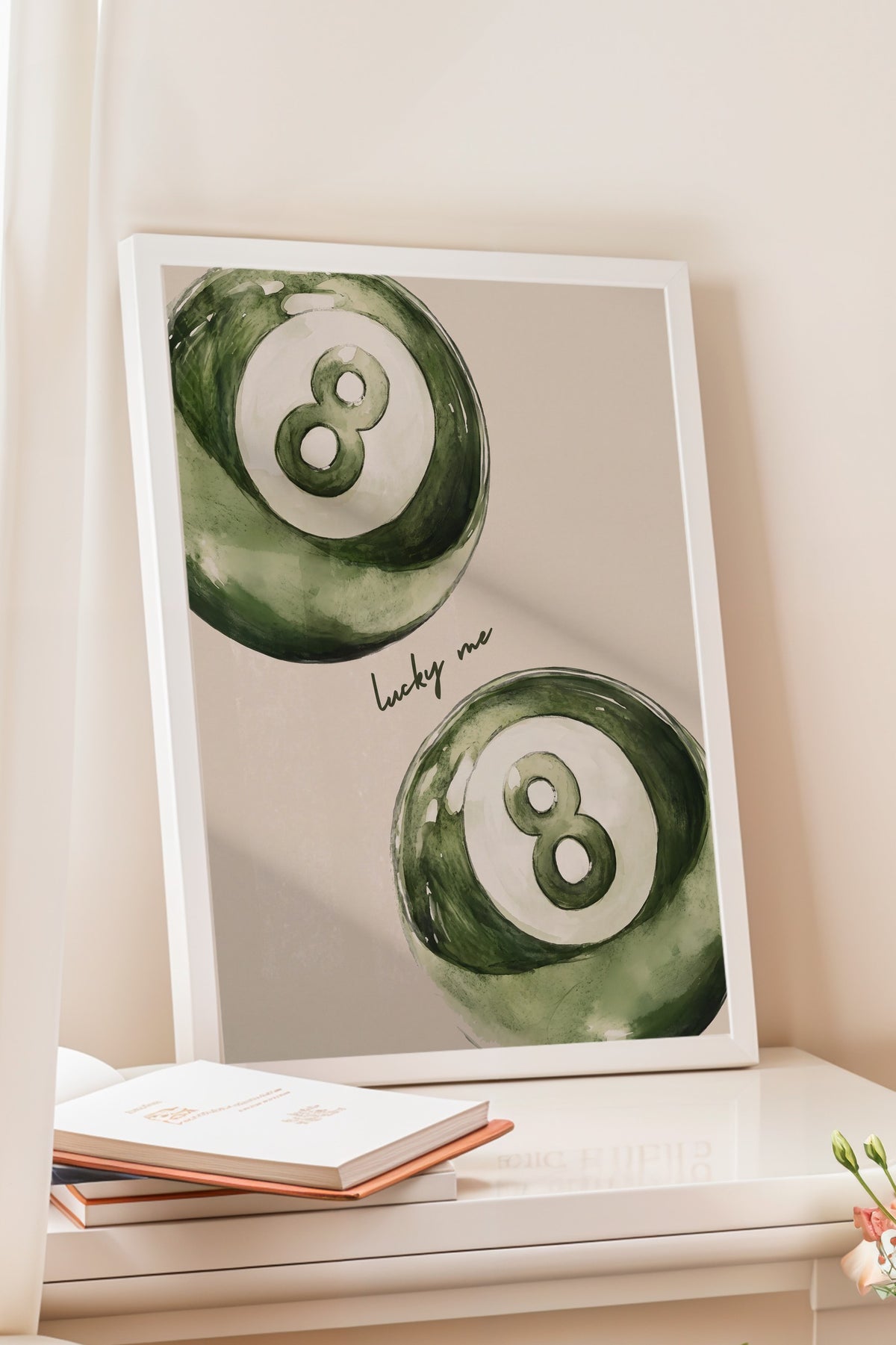 lucky me Poster – Beyaz Çerçeveli Tablo