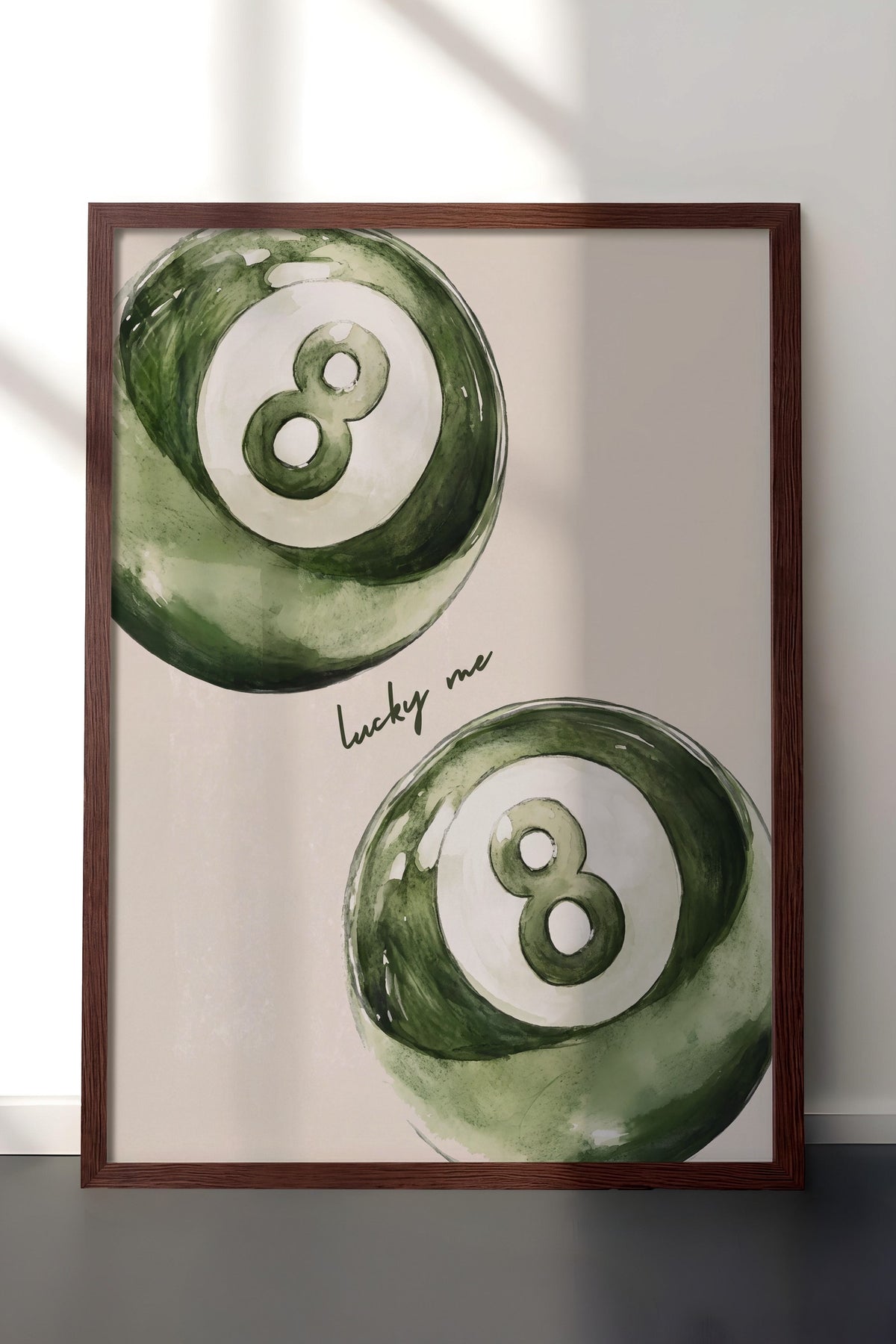 lucky me Poster – Kahverengi Çerçeveli Tablo
