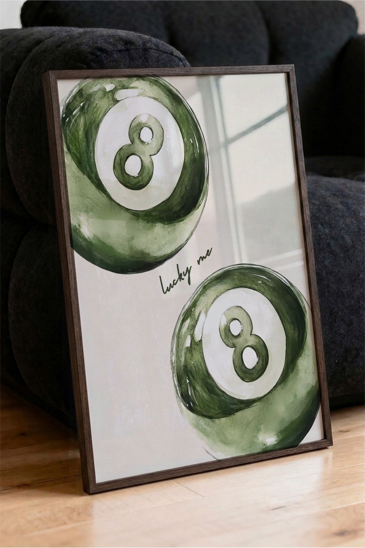 lucky me Poster – Kahverengi Çerçeveli Tablo