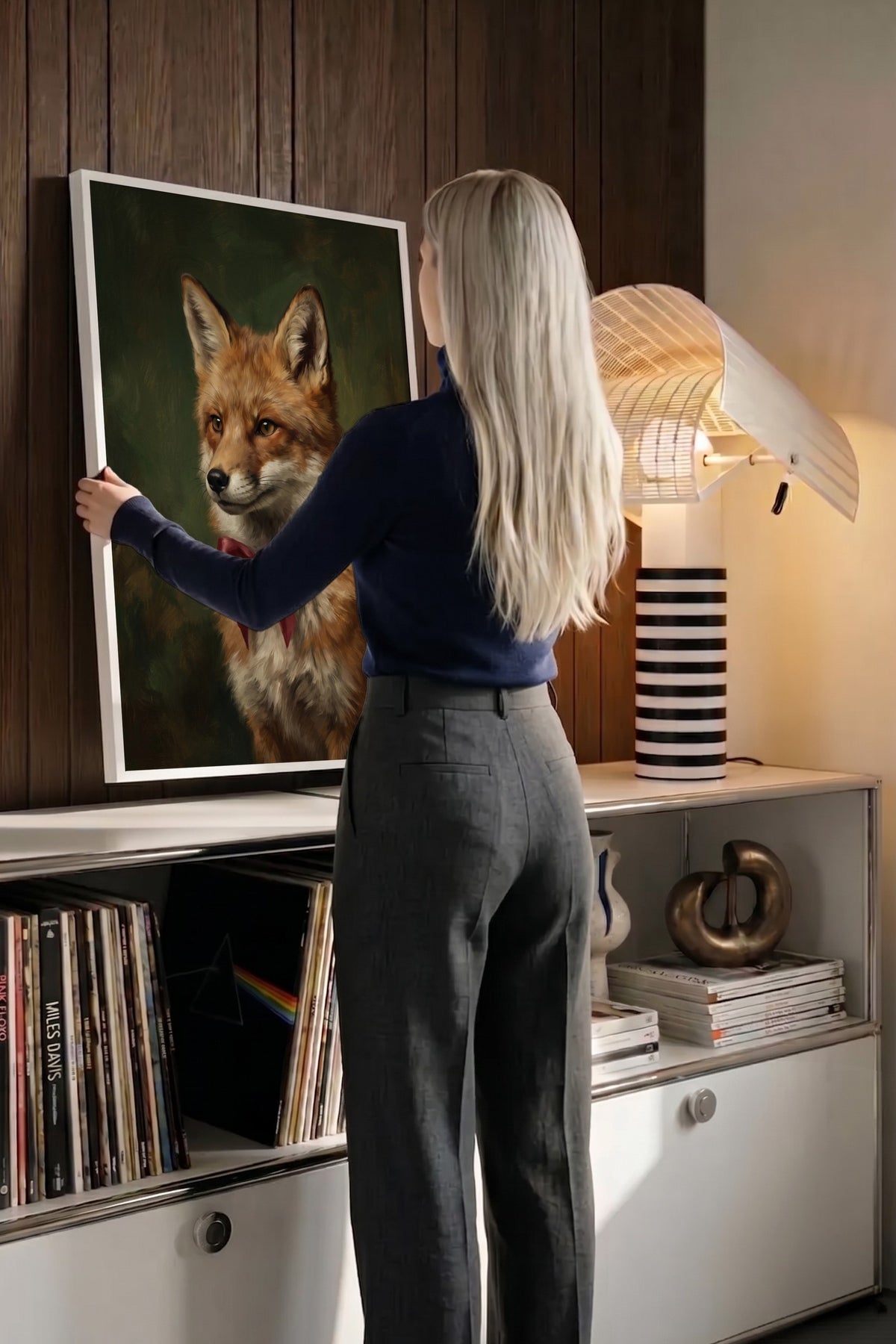 Tilki Portresi Poster – Beyaz Çerçeveli Tablo