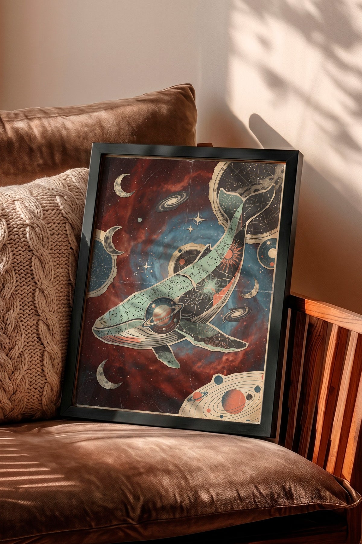 Kozmik Balina Poster – Siyah Çerçeveli Tablo