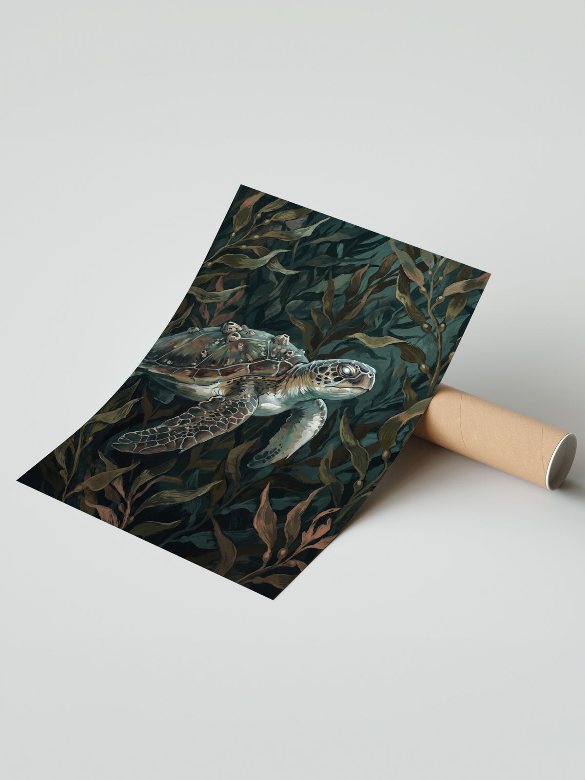 Denizaltındaki Kaplumbağa Çerçevesiz Poster