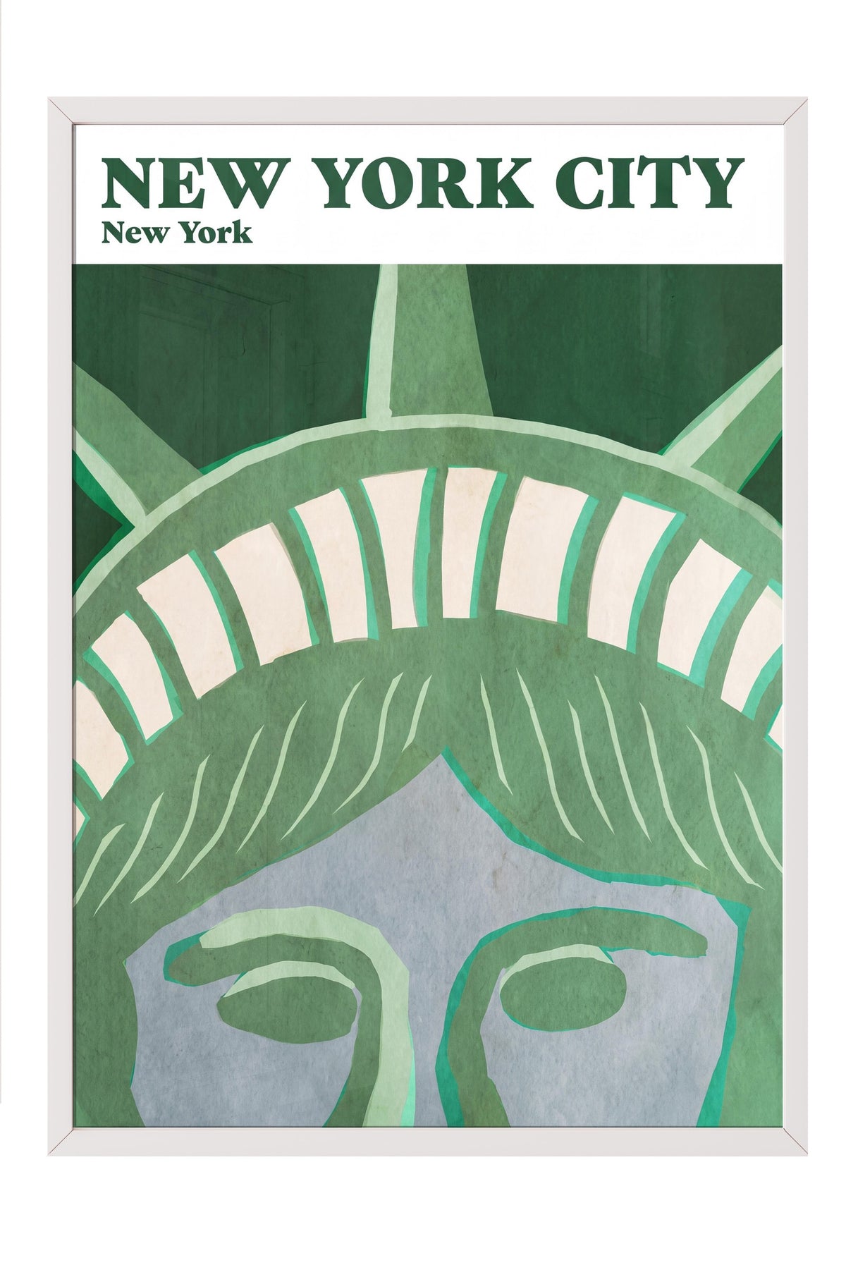 NEW YORK CITY Poster – Beyaz Çerçeveli Tablo