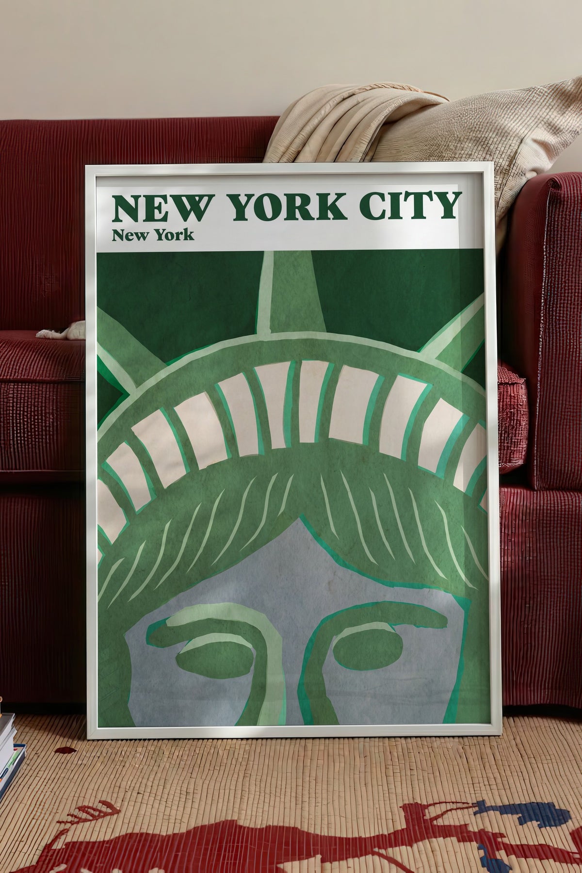 NEW YORK CITY Poster – Beyaz Çerçeveli Tablo