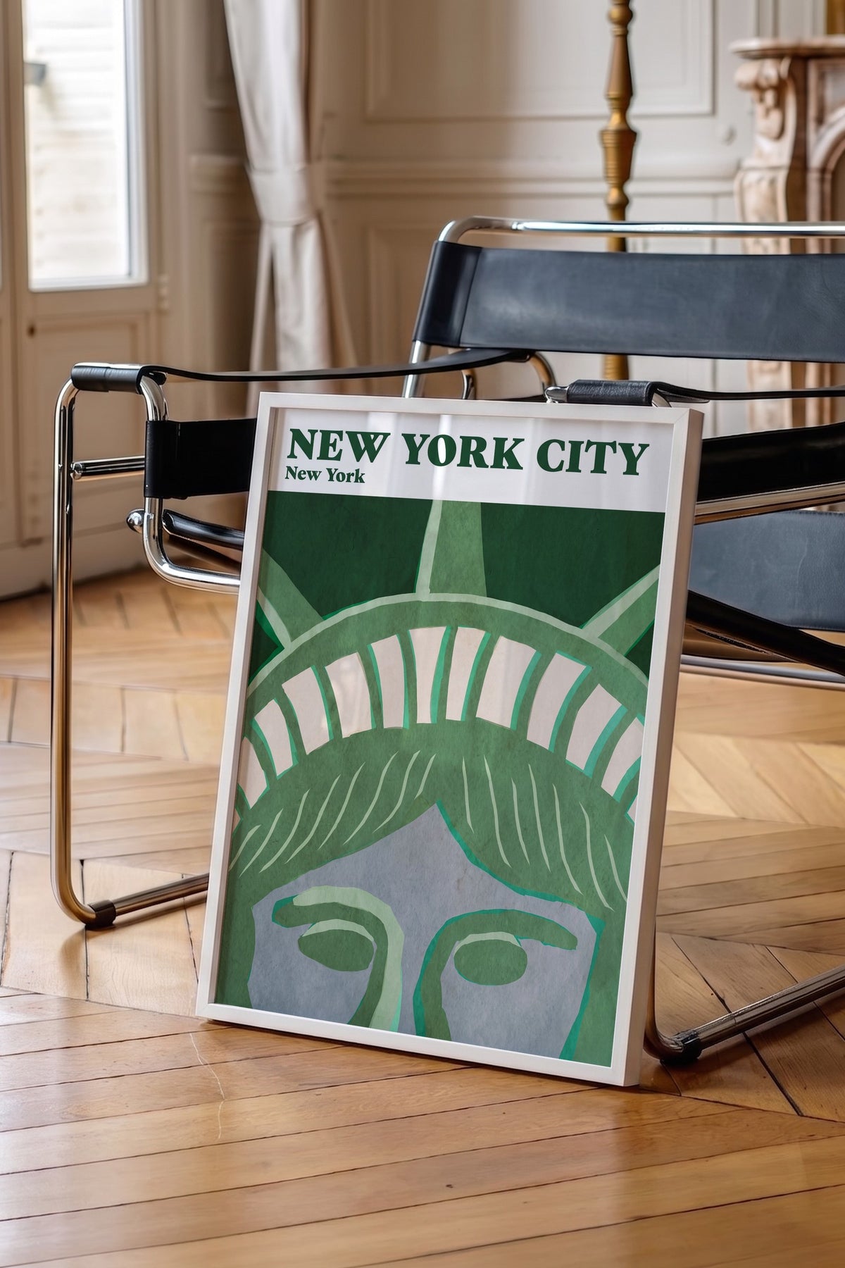 NEW YORK CITY Poster – Beyaz Çerçeveli Tablo
